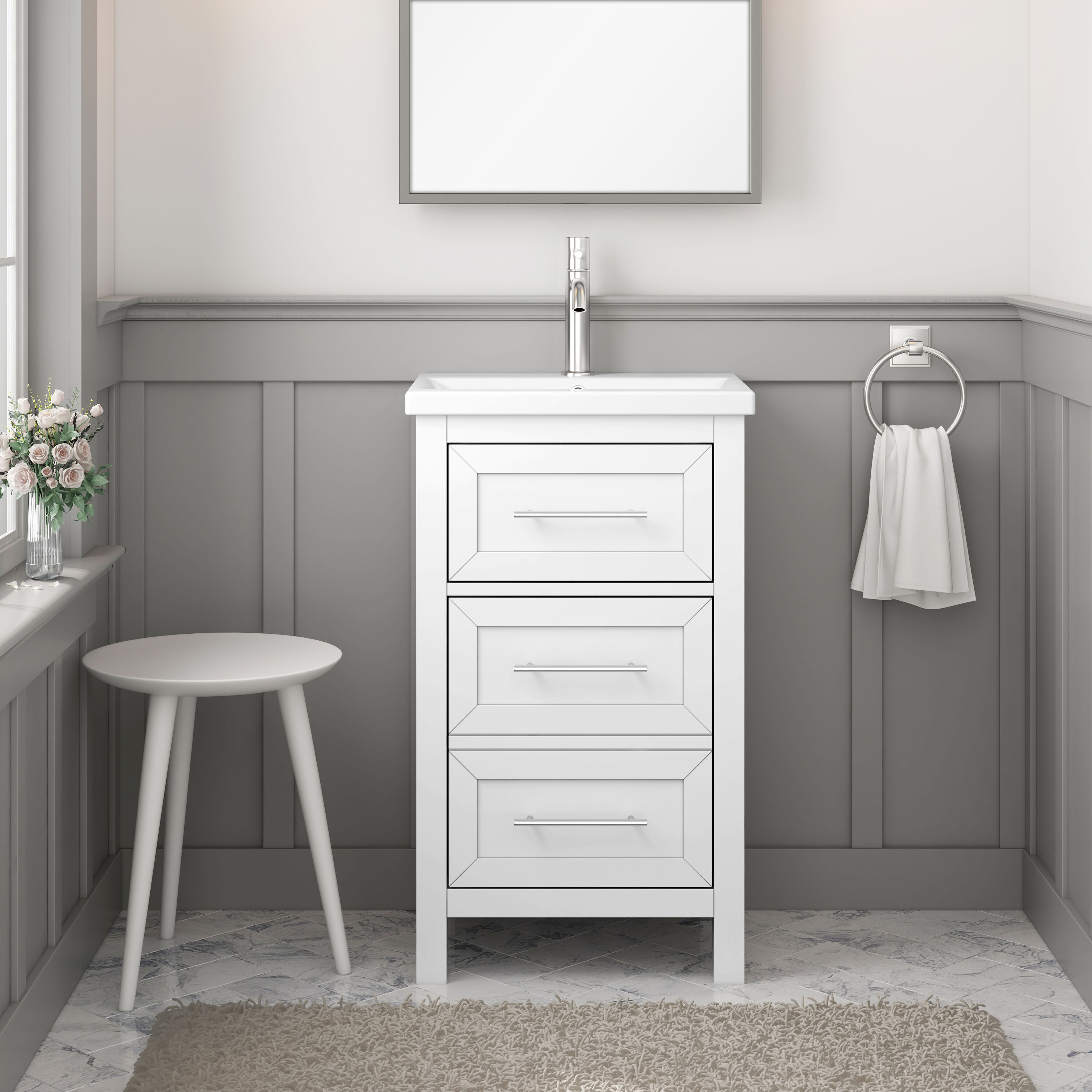 TJAmerican TJ02-22V2016WH Bath-Vanity-Combo - View #9