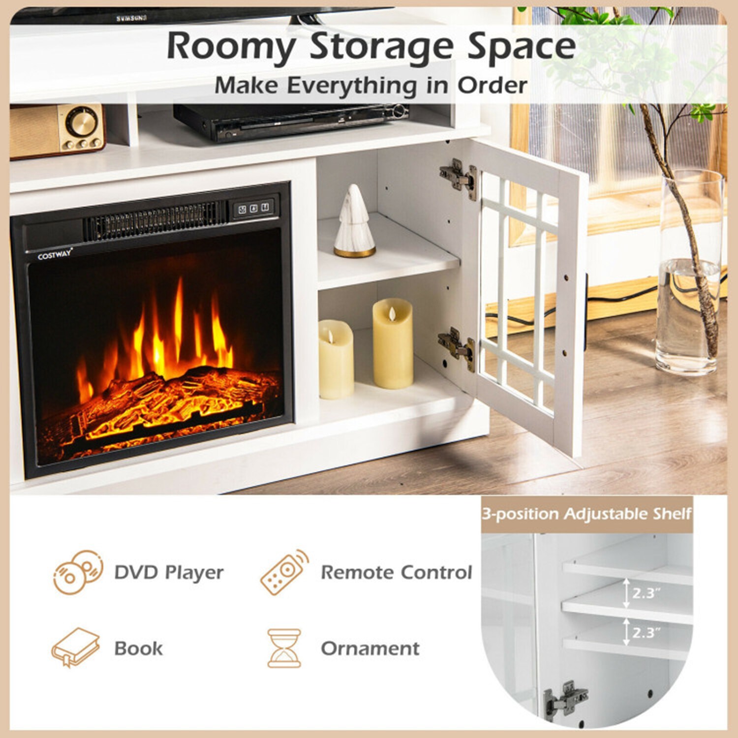 Clihome CL-FP10220WH Electric-Fireplaces - View #7