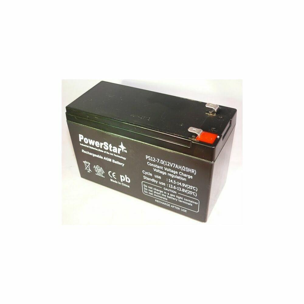 BatteryJack BTJK3614 PowerStar PS12-7-53 1270 Verizon FIOS Relplacement Battery 12V, 7Ah Rechargeable F1 Terminal