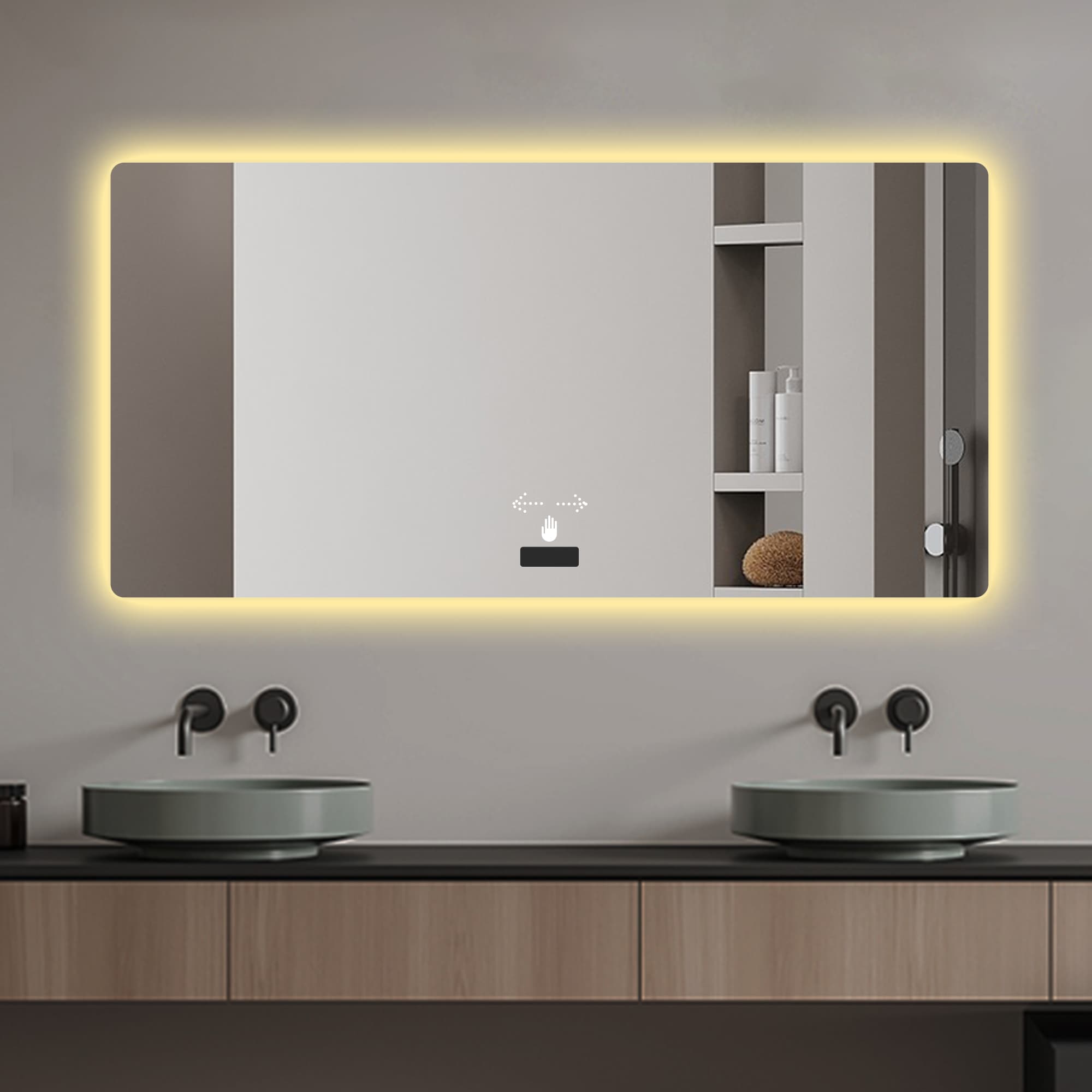 Ama Pear 1-MR-03 Framed-Bath-Mirrors - View #3