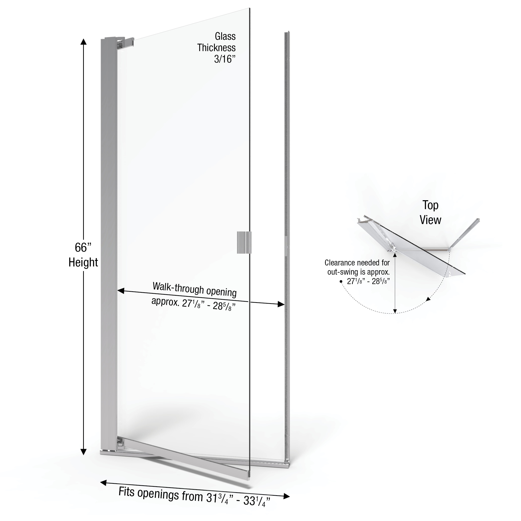 Basco ARMN00A3366OBSV Shower-Doors - View #2