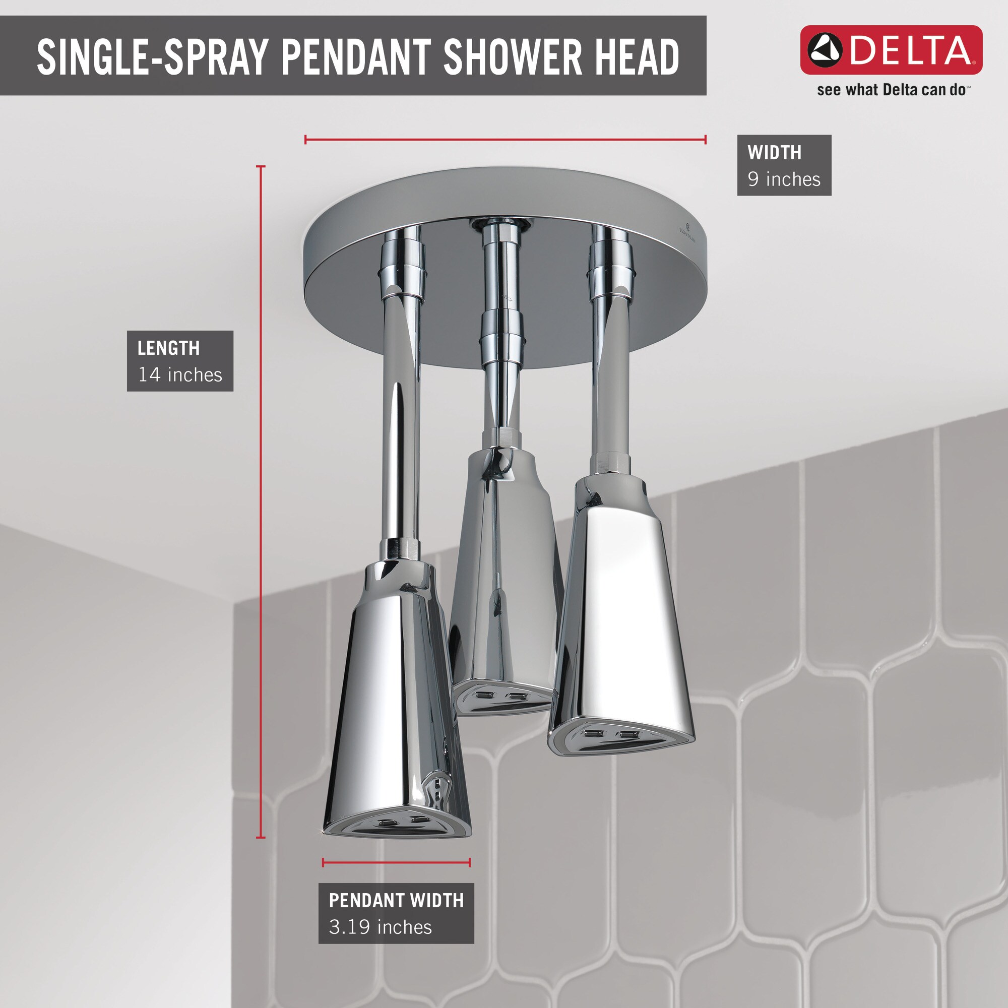 Delta 57140-KS25-L Fixed-Showerhead - View #3