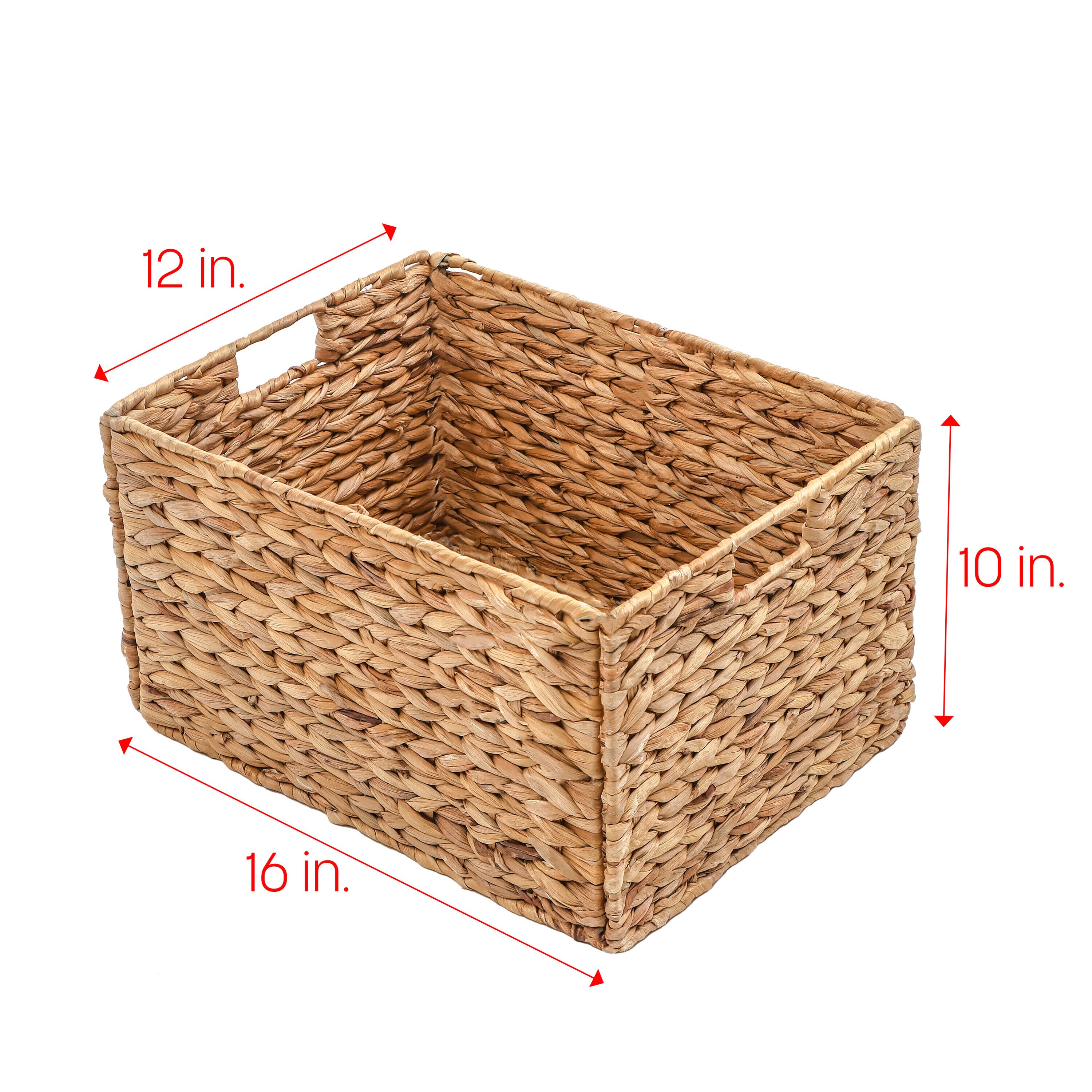 Trademark Innovations 12-in W x 10-in H x 16-in D Tan Wicker ...