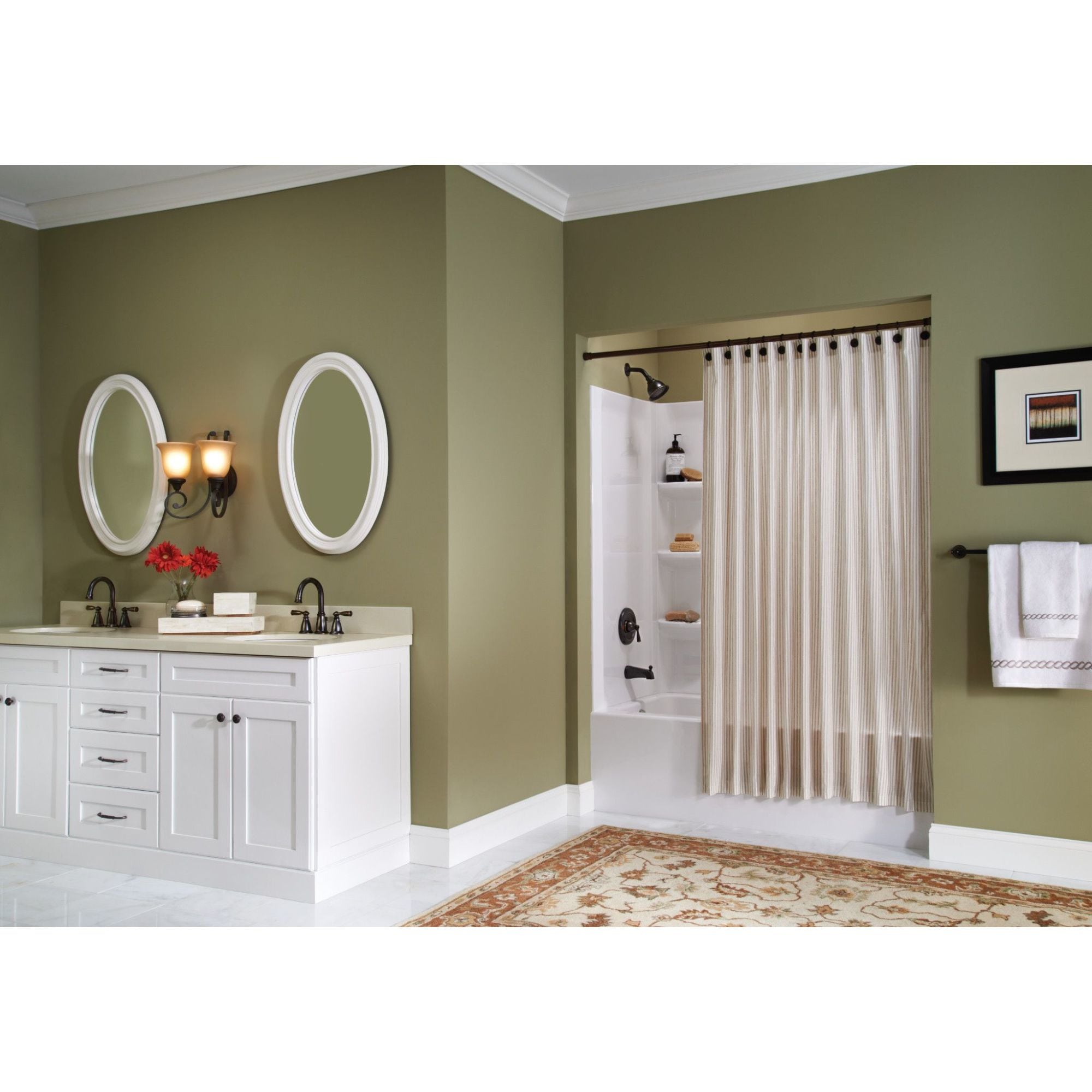 Elegant Banbury Widespread Bathroom Faucet in Mediterranean Bronze