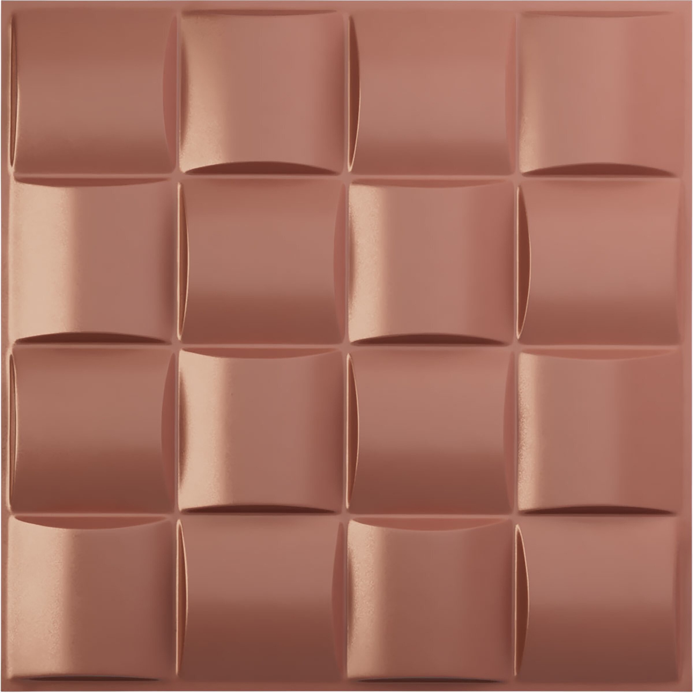 Ekena Millwork WP20X20BAFCP-CASE-12 19-5/8-in x 19-5/8-in Embossed Universal Pearl Metallic Champagne Pink PVC Wall Panel 12 -Pack