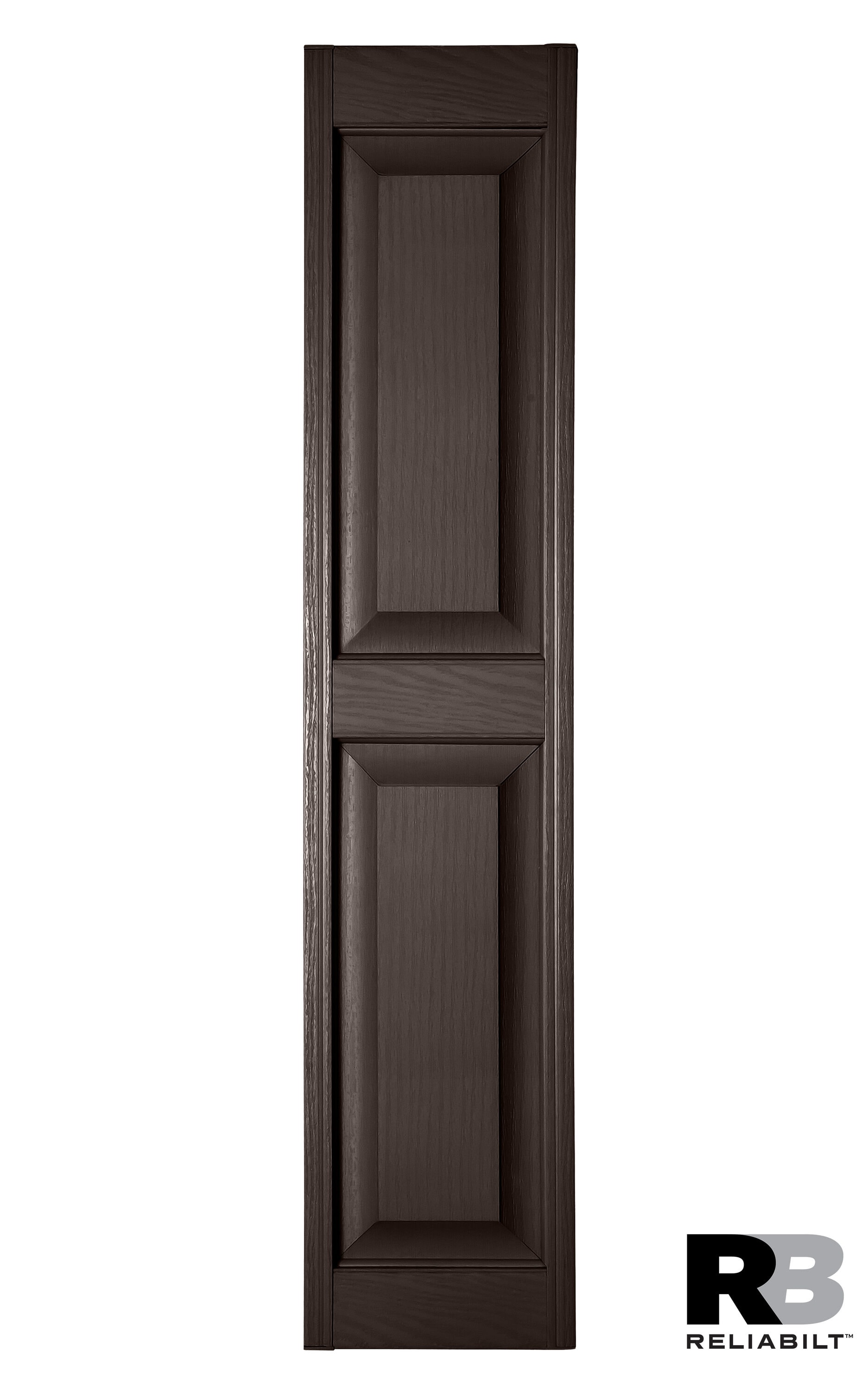 RELIABILT RP1074025 10-in W x 74-in H Sienna Brown Raised panel Polypropylene Exterior Shutters ( 2 -Pack )