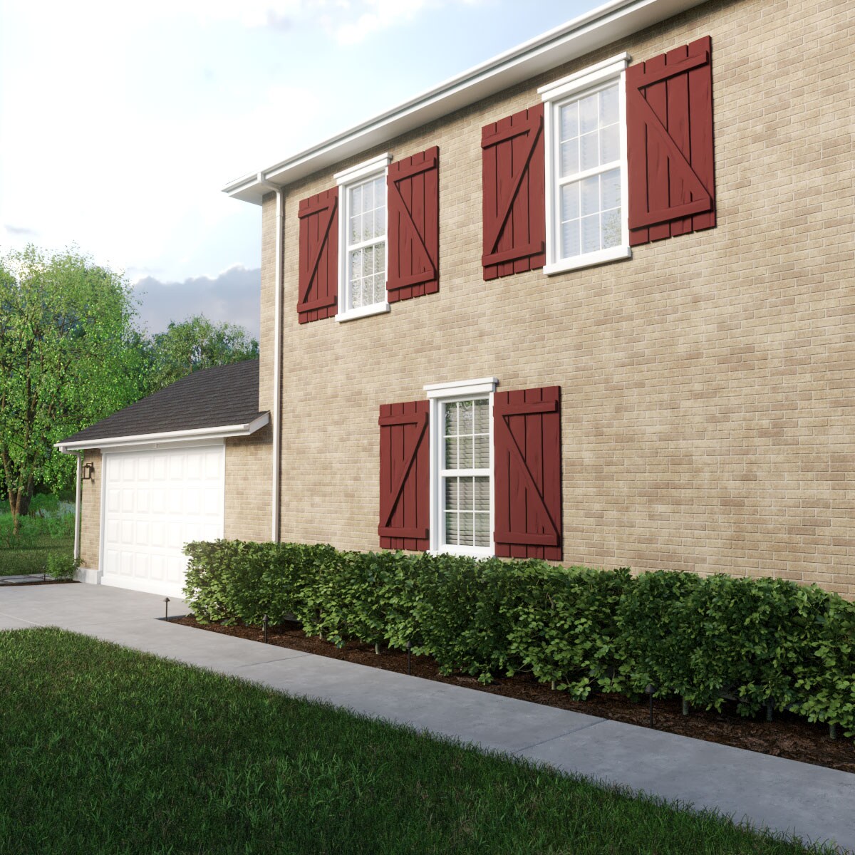 Ekena Millwork SHUBSZ23X60RWPR Exterior-Shutters - View #10