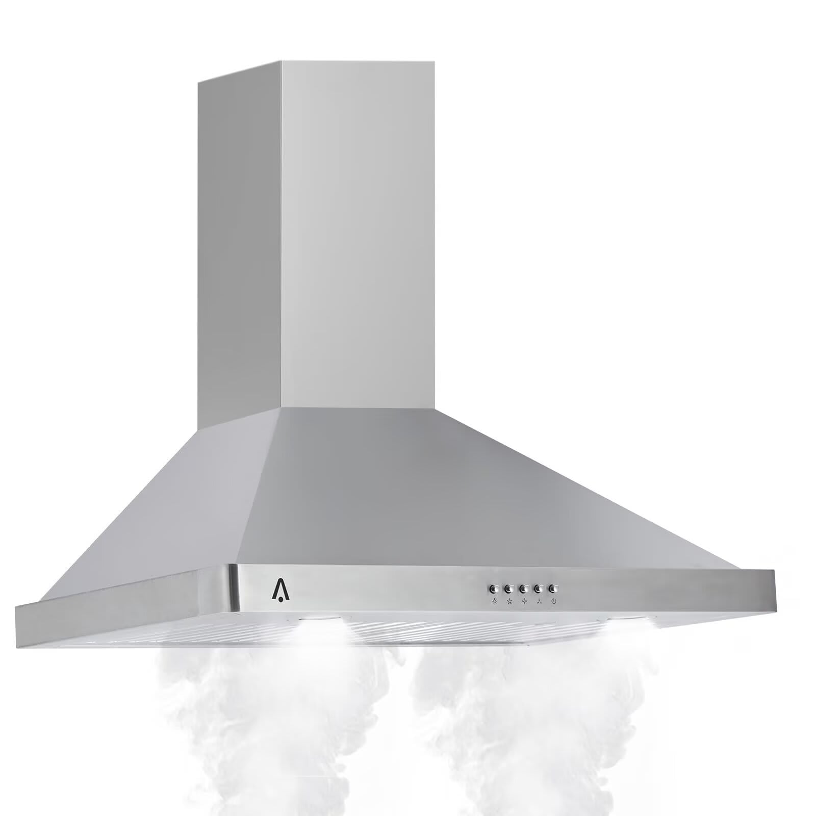Qeetex JXNAG-PHO-1311X10L 30 Inch Wall Mount Range Hood 400 CFM Stainless Steel Touch Control 3-Speed Exhaust Fan Ducted/Ductless Adjustable Chimney and LED Lighting