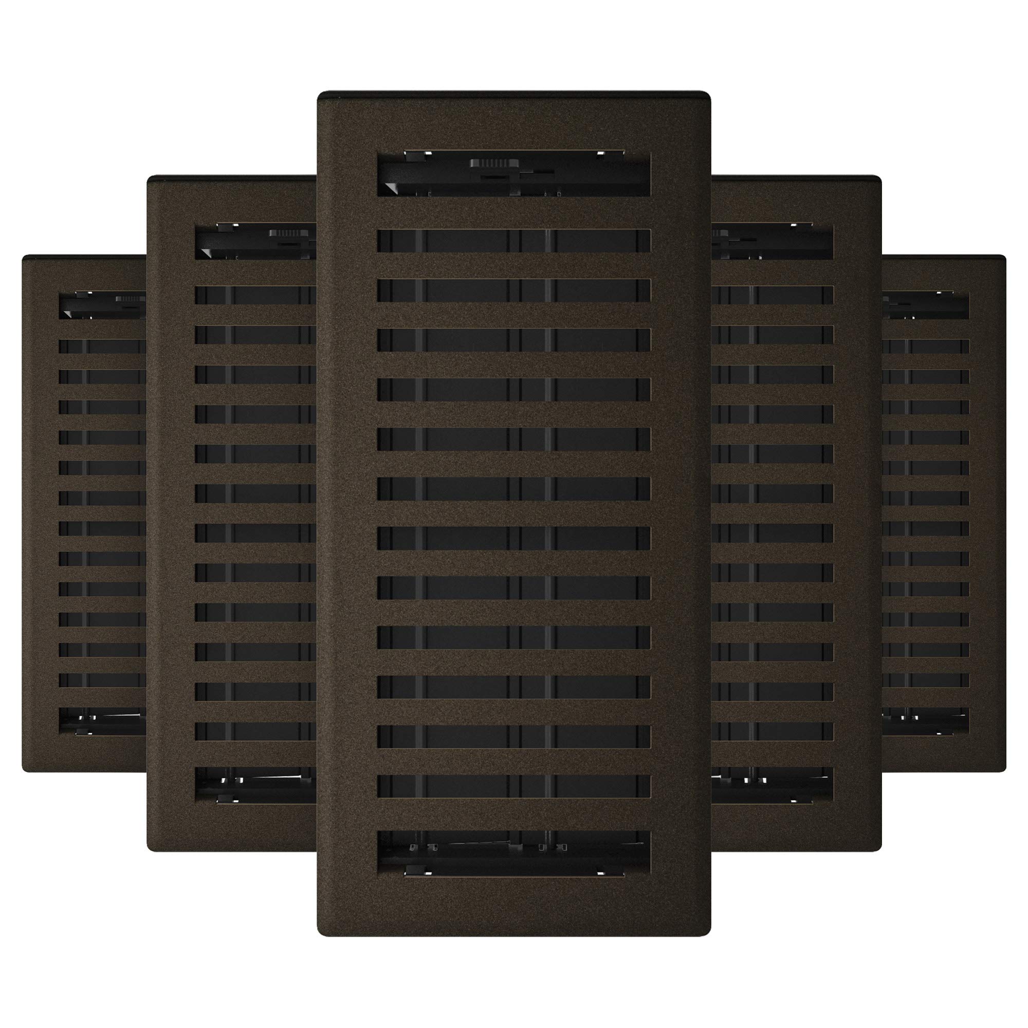 Imperial  RG3434 Montezuma 4 x 10-Inch Decorative Floor Register 5-Pack Bronze Age