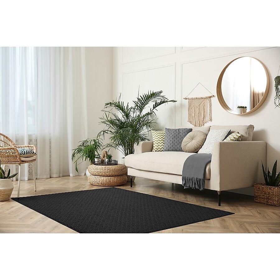 Garland Town Square 5 x 7 Black Indoor Solid Area Rug Garland Town Square 5 x 7 Black Indoor Solid Area Rug