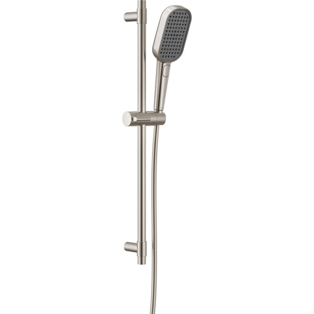 Delta Delta 4-Setting Hand Shower with Slide Bar featuring FeatherRain Spray Lumicoat Stainless