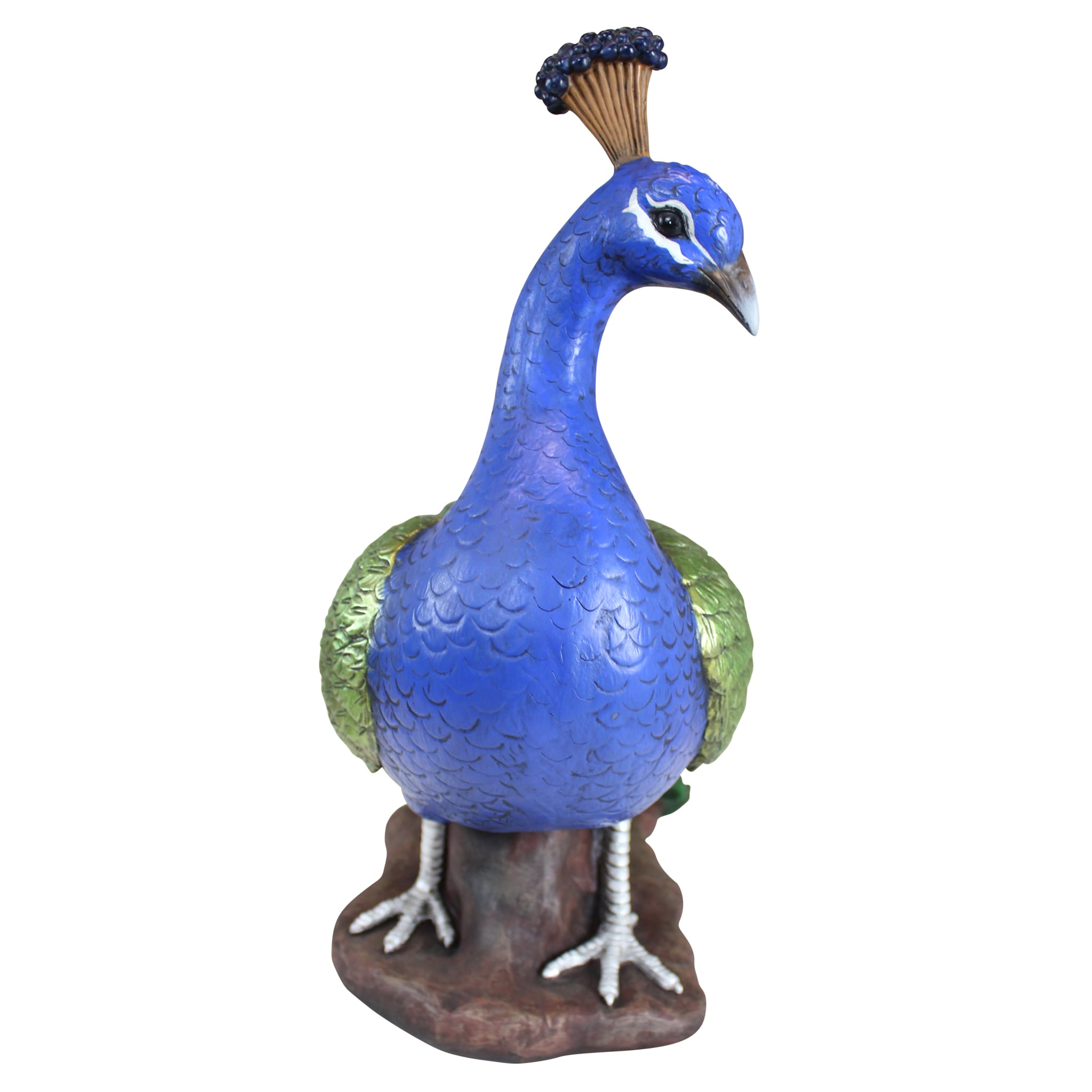 Peacock Bird Christmas Tree Ornament, Porcelain, Rustic Wildlife