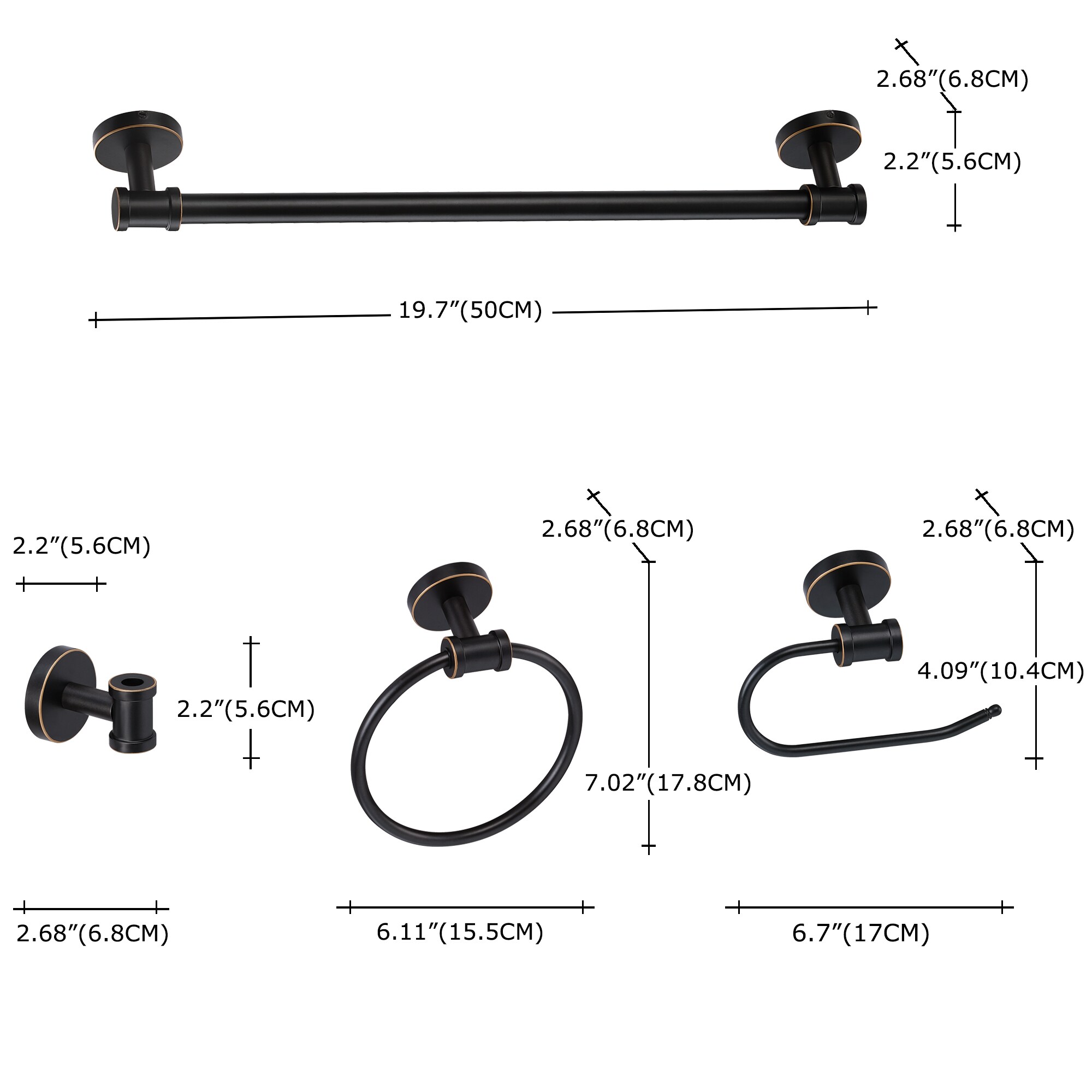 FAYMART LIGHTING FLB51476-ORB Decorative-Bath-Hardware-Kits - View #2