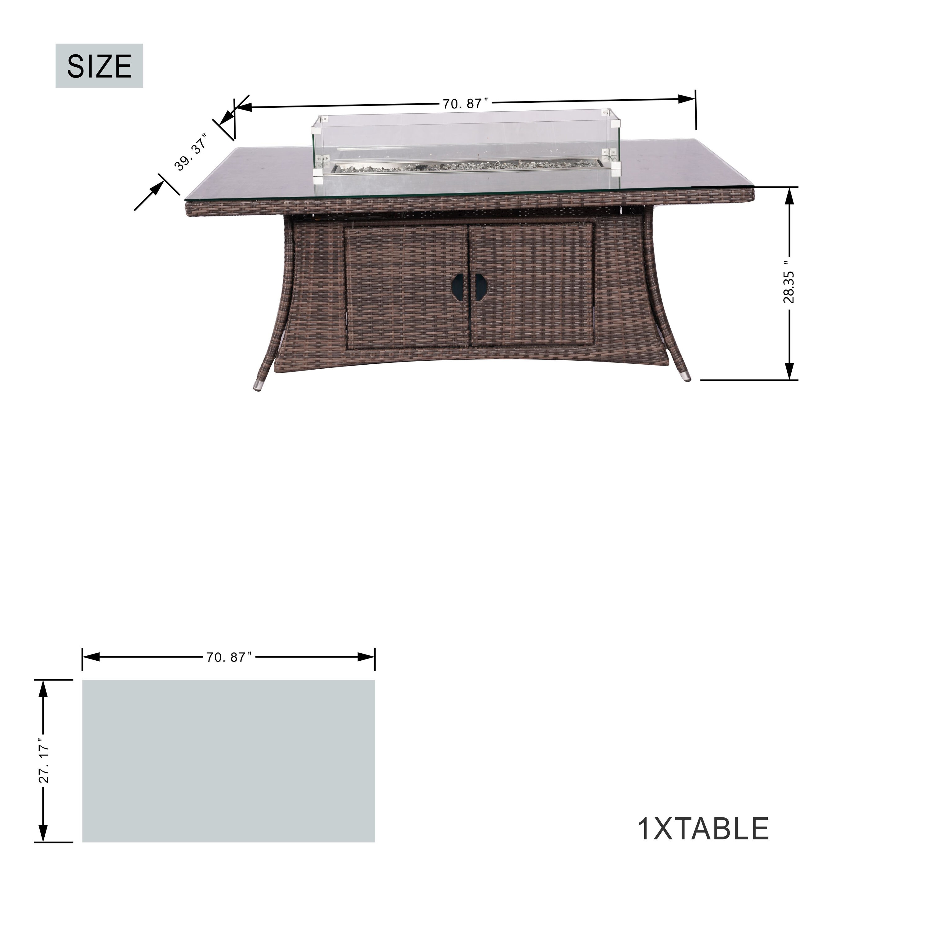 Moda Furnishings MOG-2403-BR Patio-Conversation-Sets - View #2