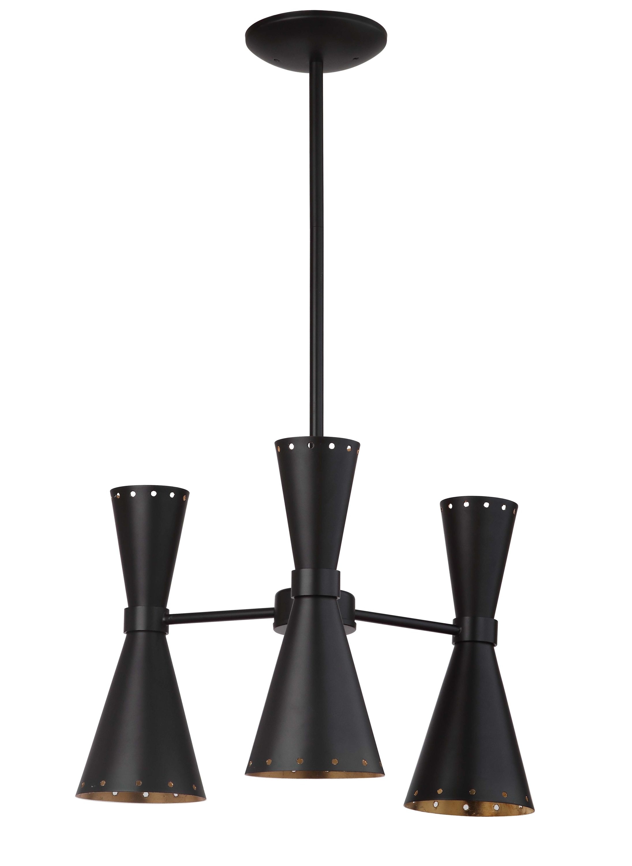 Safavieh PND4010A Elisio 3 -Light Black Modern/contemporary Drum Medium Hanging Pendant light
