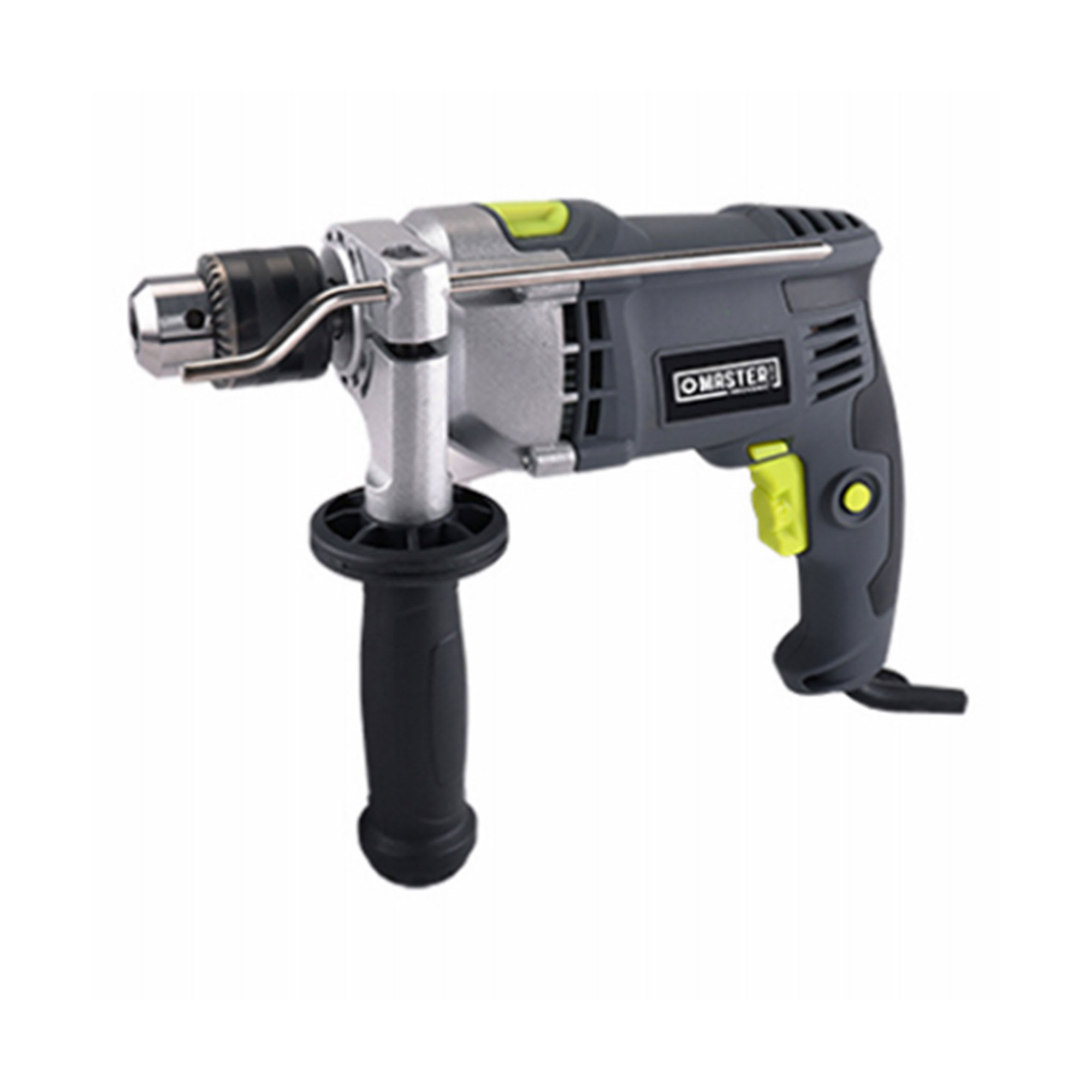 Master Mechanic 404567 7.5 Amp Motor 0.5 Inch Hammer Drill with Soft Grip Handle Metal Depth Gauge and 1 Piece Metal Chuck Key for Home Power Tools