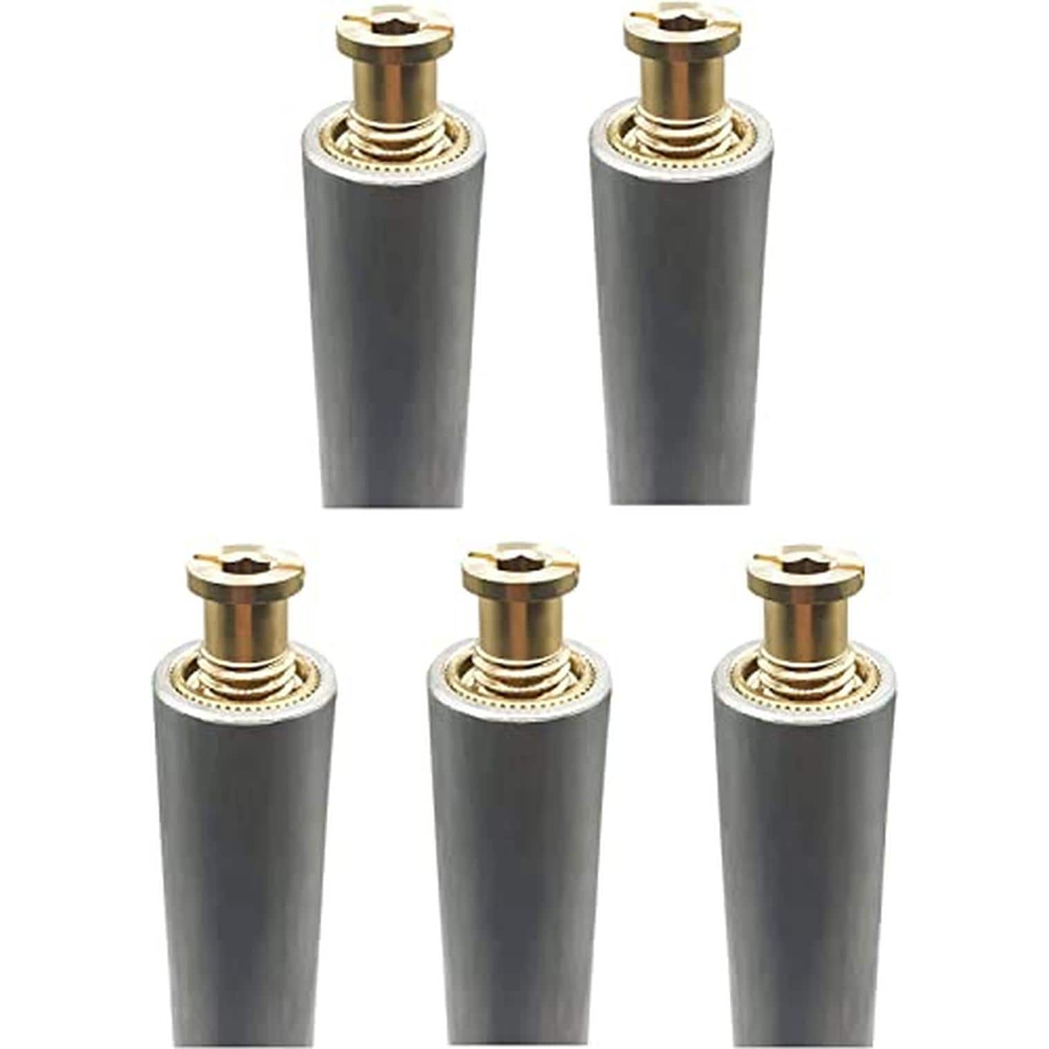 Poolzilla TUBEANCHOR-18-5PK 5 PCS Extra Long 18 In. Aluminum Tube with Brass Anchor included for Pool Safety Cover Installation Applicable for Loose Ground or Pavers