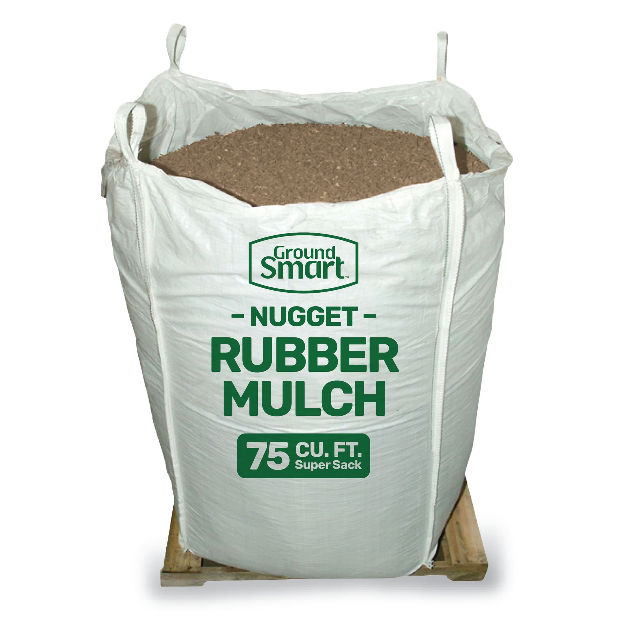 GroundSmart GN75CY 75 Cubic feet Cypress Rubber Nuggets Bulk rubber mulch (IPEMA Certified for Playgrounds) Recycled Bulk Mulch