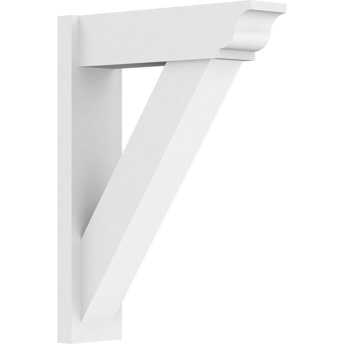 Ekena Millwork OUTP07X24X32TRA01 7-in W X 24-in D X 32-in H Traditional Architectural Grade PVC Outlooker with Traditional Ends