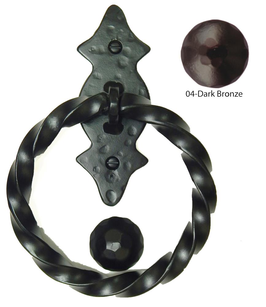 Agave Ironworks KN011/PU016-04 Ring Pull or Knocker 5-1/2-in Bronze Gate Handle