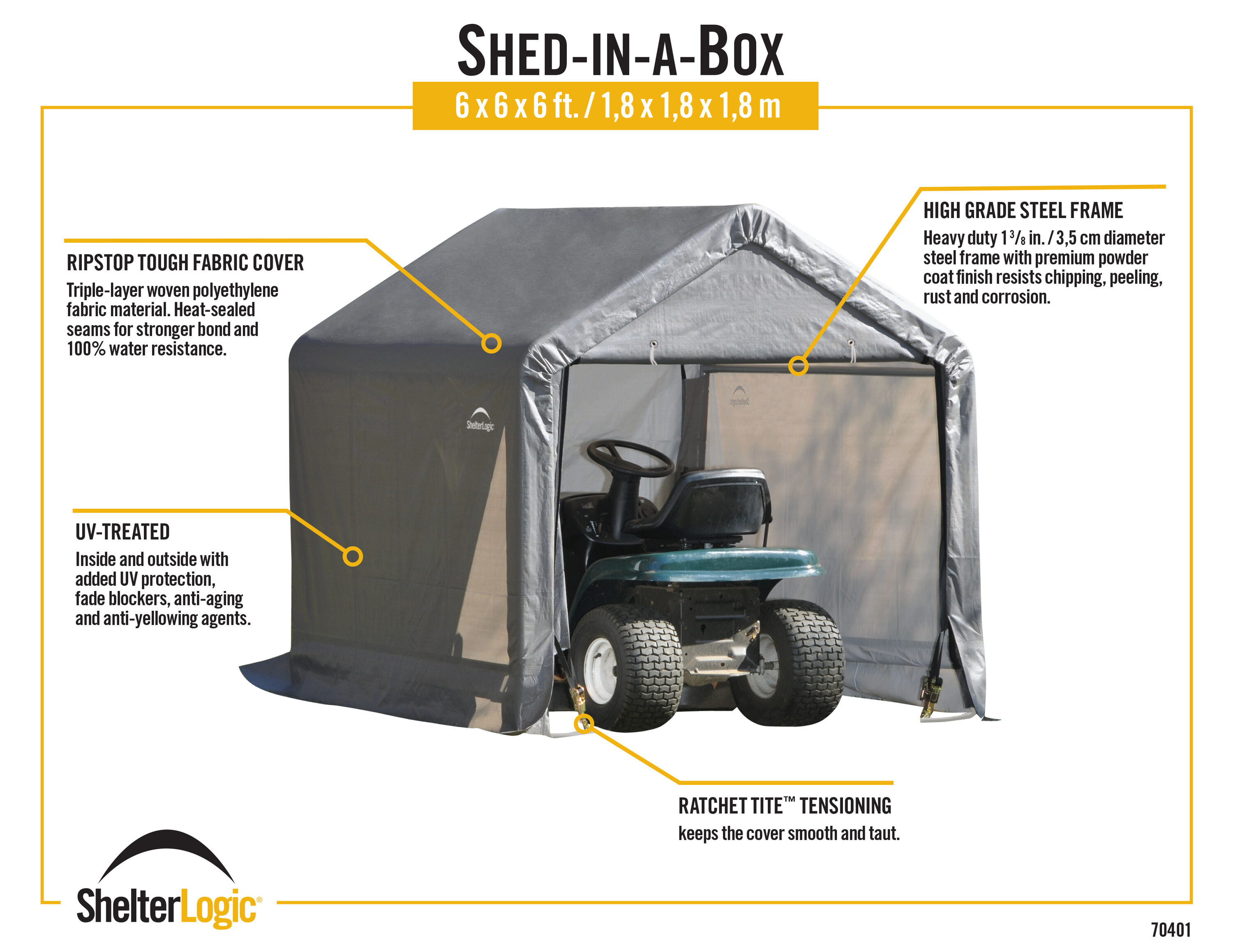 ShelterLogic 6-ft X 6-ft Canopy Storage Galvanized Steel Storage Shed ...