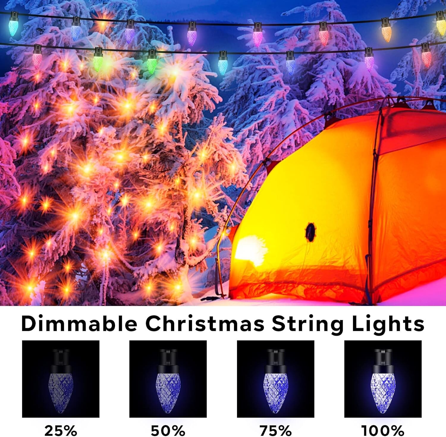 Avatar Controls 344-Count 11.8-ft Multi-function Multicolor LED Plug-In  Christmas String Lights Timer in the Christmas String Lights department at