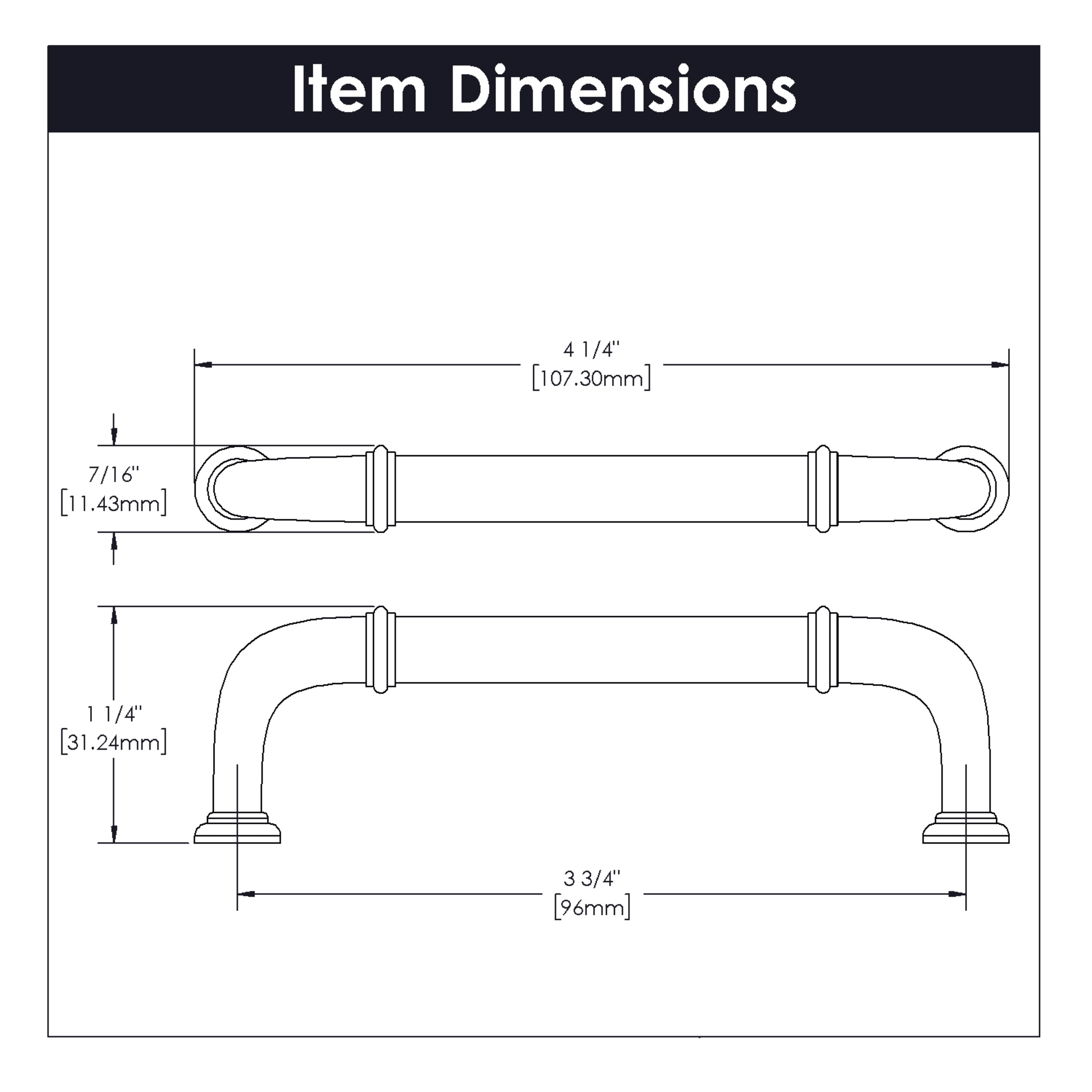 Hickory Hardware P3381-BM-10B Cabinet-Pulls - View #4