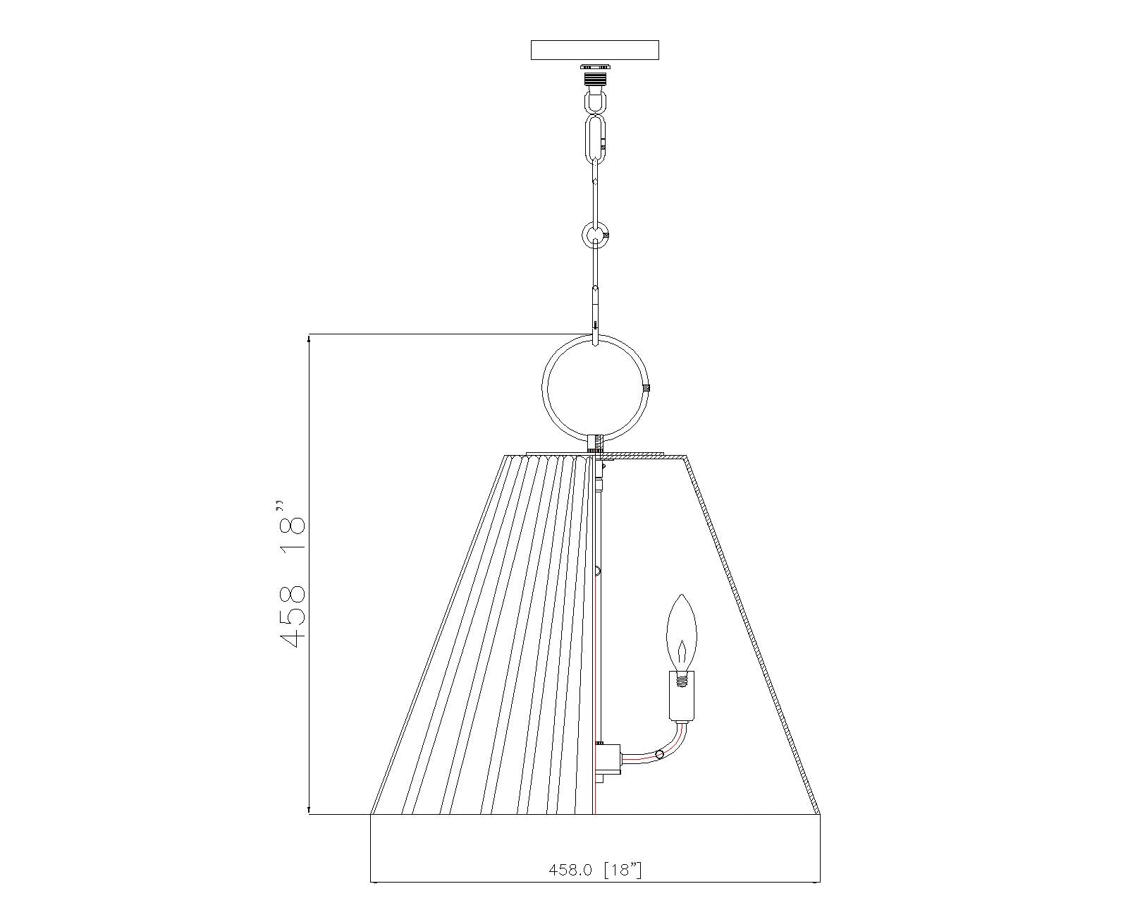 Modern Gold 18" Glass and Steel 3-Light Pendant