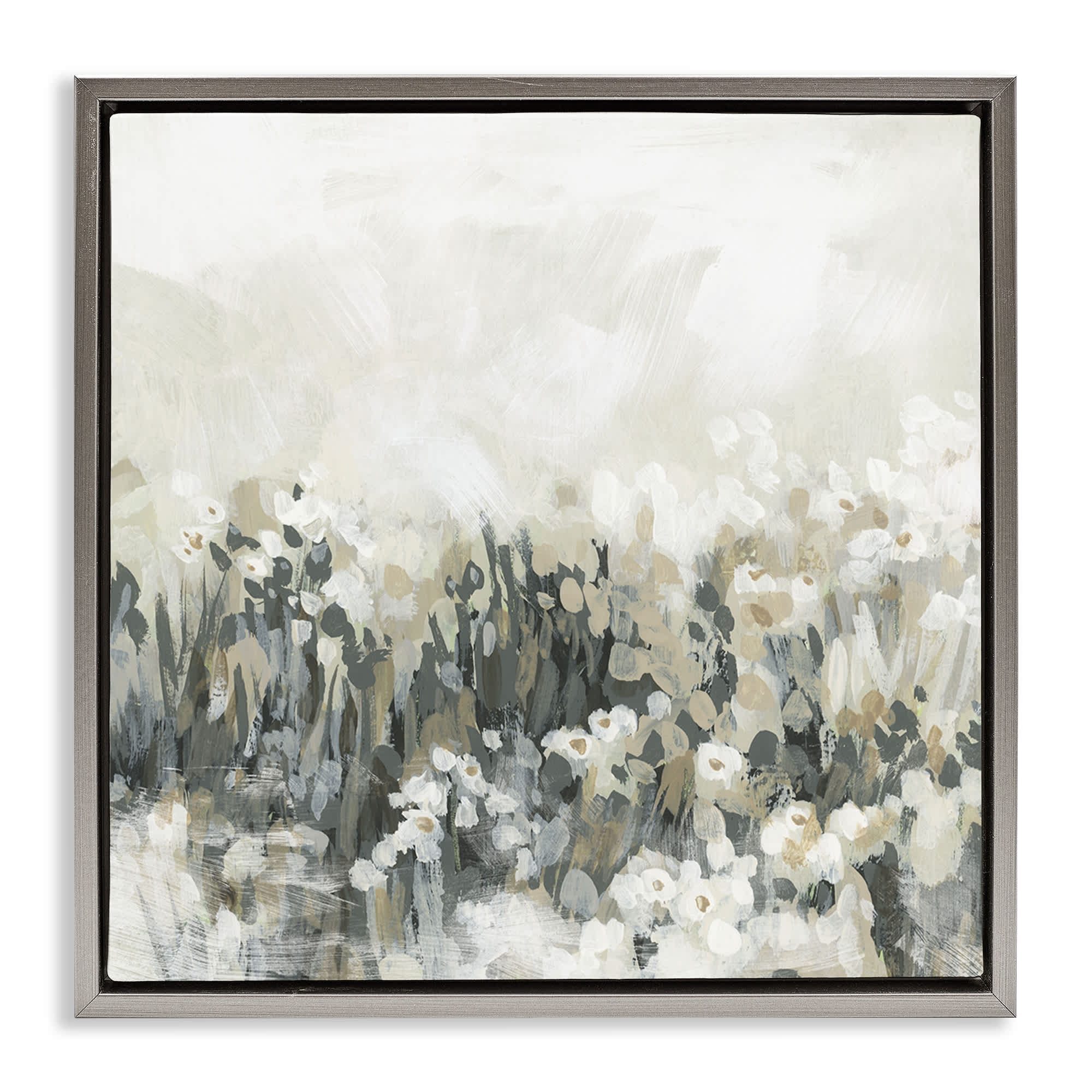 Stupell Industries BS-353-FFL-17X17 Grey and Beige Landscape Floating Frame design by June Erica Vess