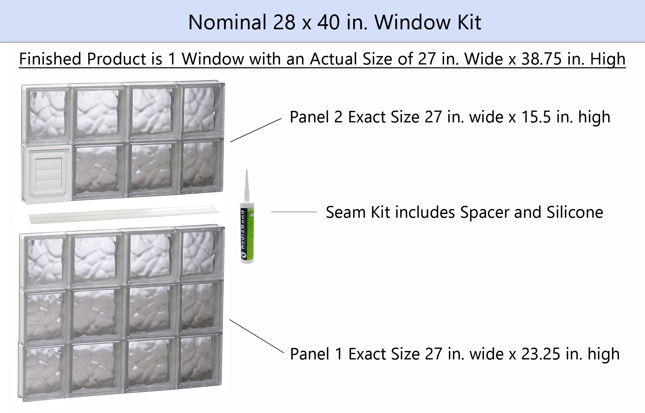 REDI2SET D2840DC Glass-Block-Windows - View #2