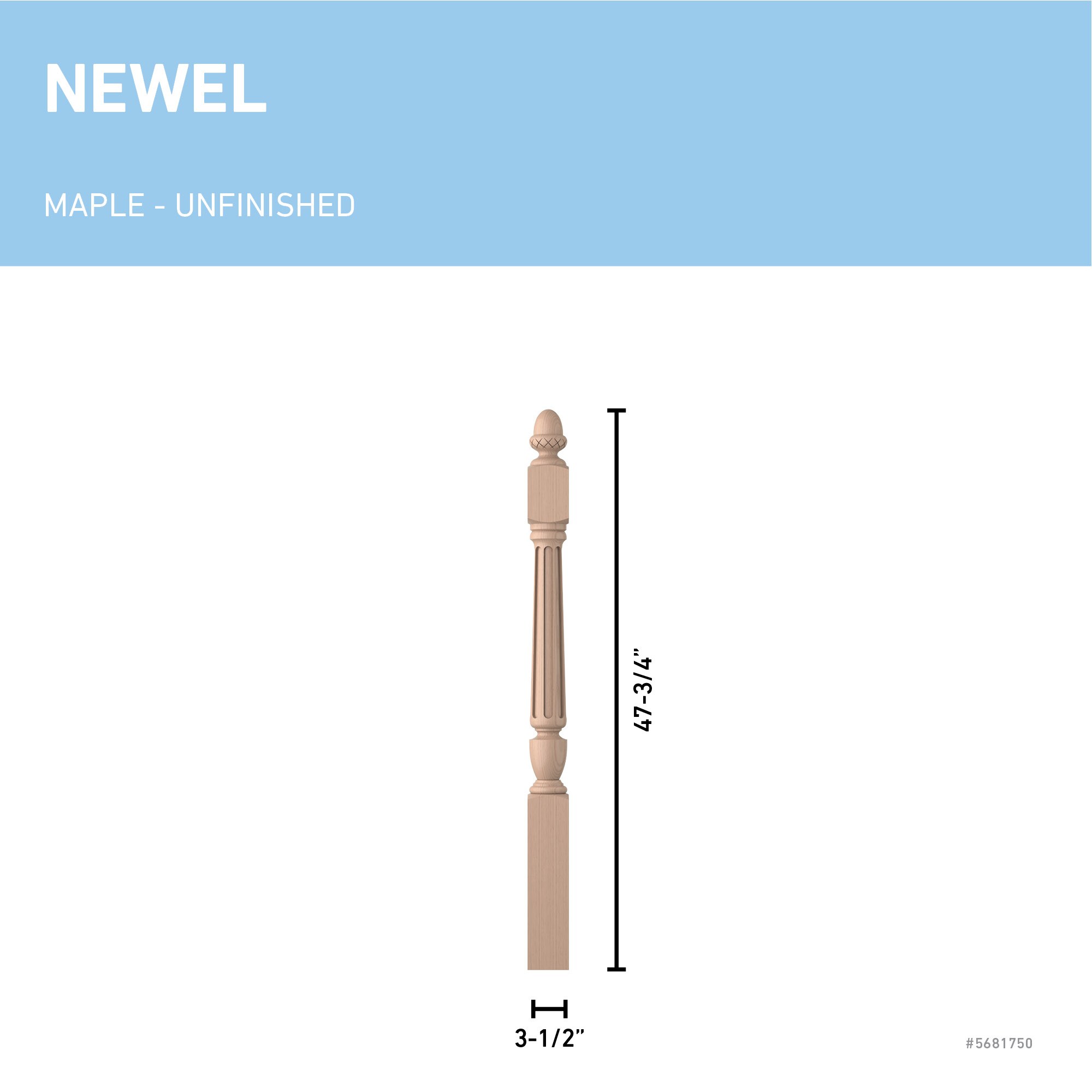 L.J. Smith Stair Systems LJF-3040-M Interior-Stairpart-Newel-Posts - View #3