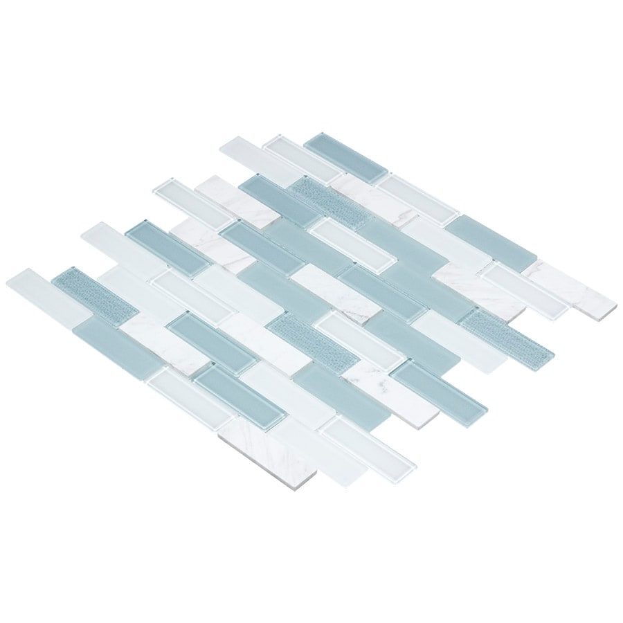 Elida Ceramica Skylight Blended Glass 12-in x 12-in Multi-finish Glass ...