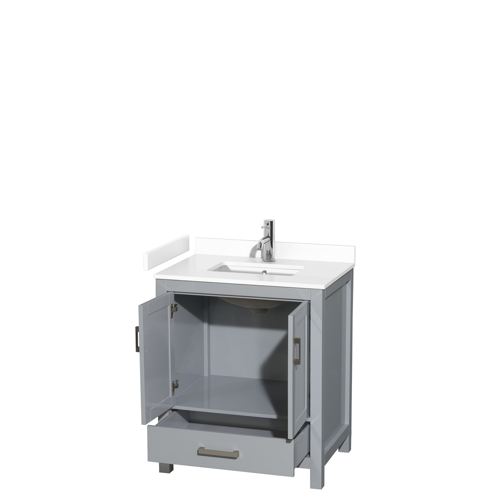 Wyndham Collection WCS141430SGYWCUNSMXX Bath-Vanity-Combo - View #2
