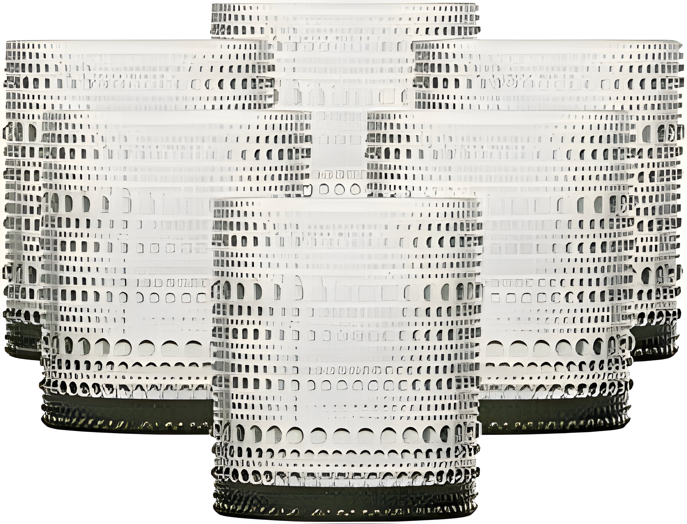 Fortessa Jupiter Set of 6 Double Old Fashioned Glass Smoke Grey #646292275322