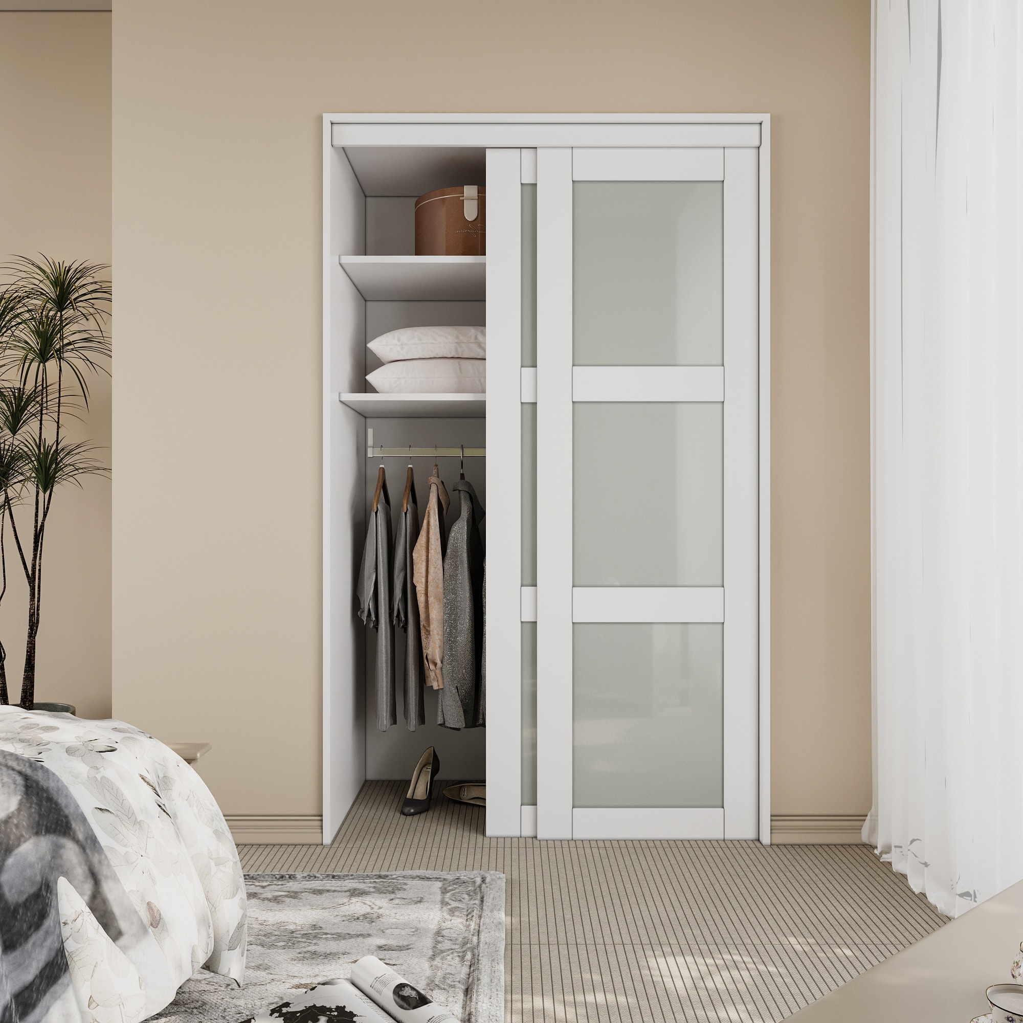 JUJUBON IN-CD-SLG-SD-3L-48 Bifold-Sliding-Closet-Doors - View #8