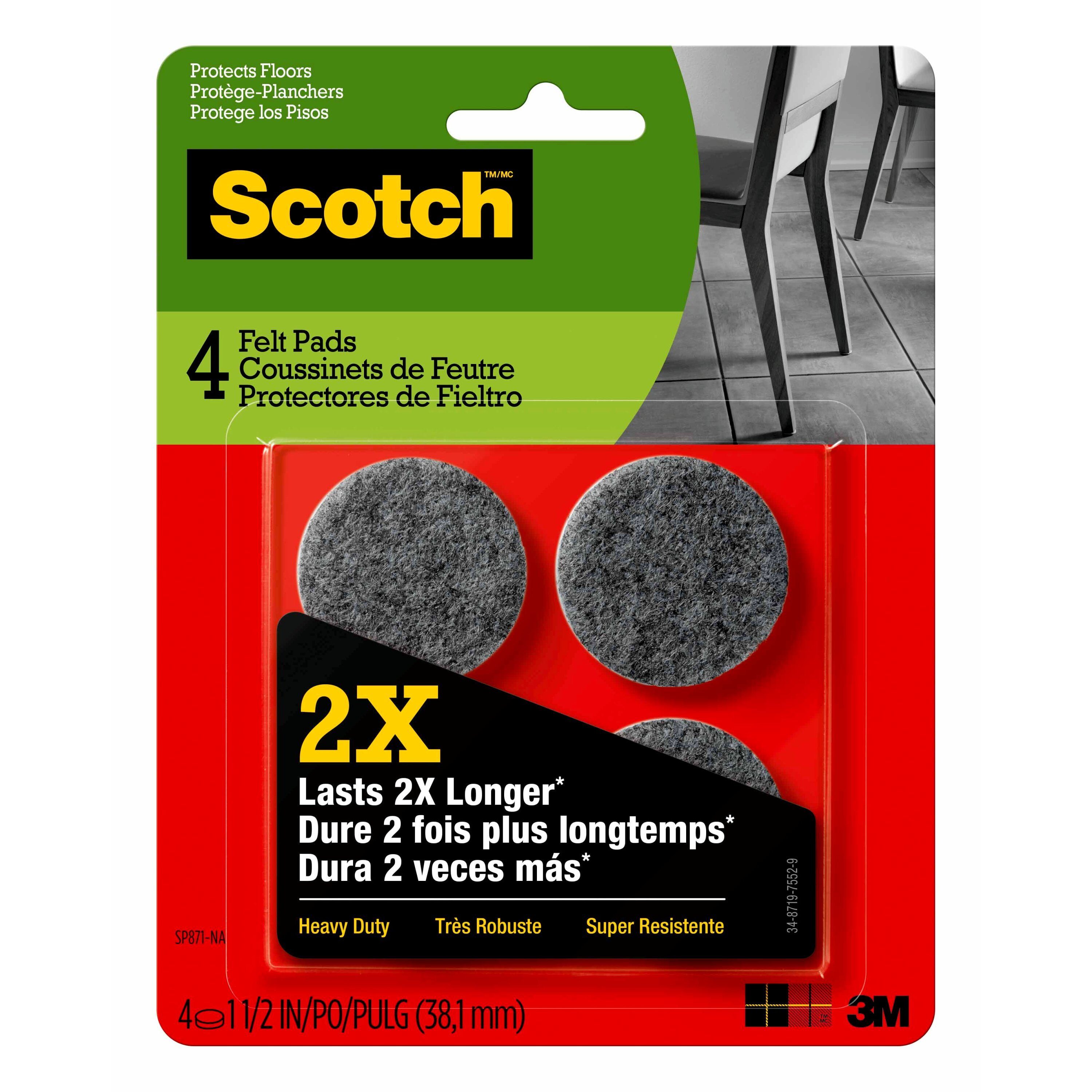 Scotch™ Round Self-Adhesive Felt Pads Value Pack