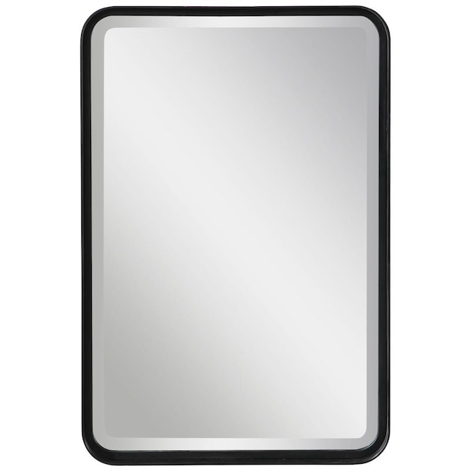 W Matte Black Framed Wall Mirror, Matte Black Framed Vanity Mirrors