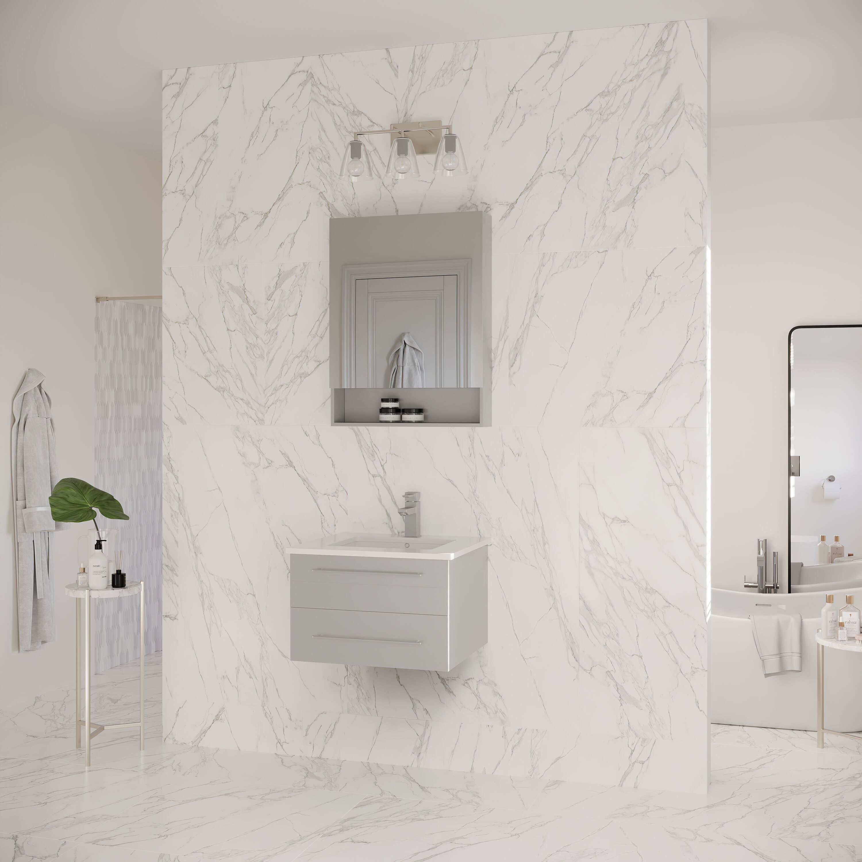Fresca FVN6124GR-UNS Bath-Vanity-Combo - View #4