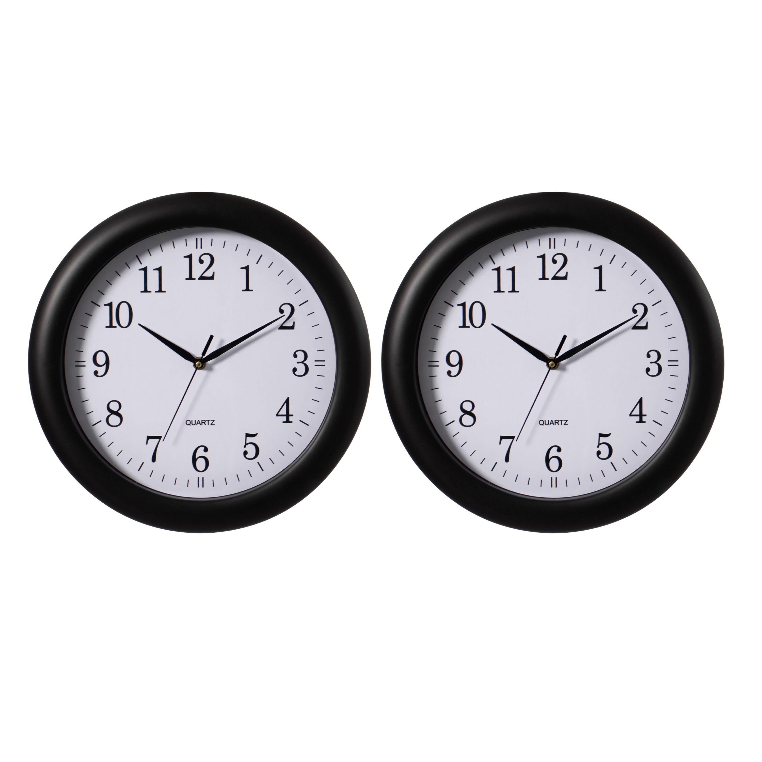 Clockswise QI004510.BK.2 Analog Round Wall Modern