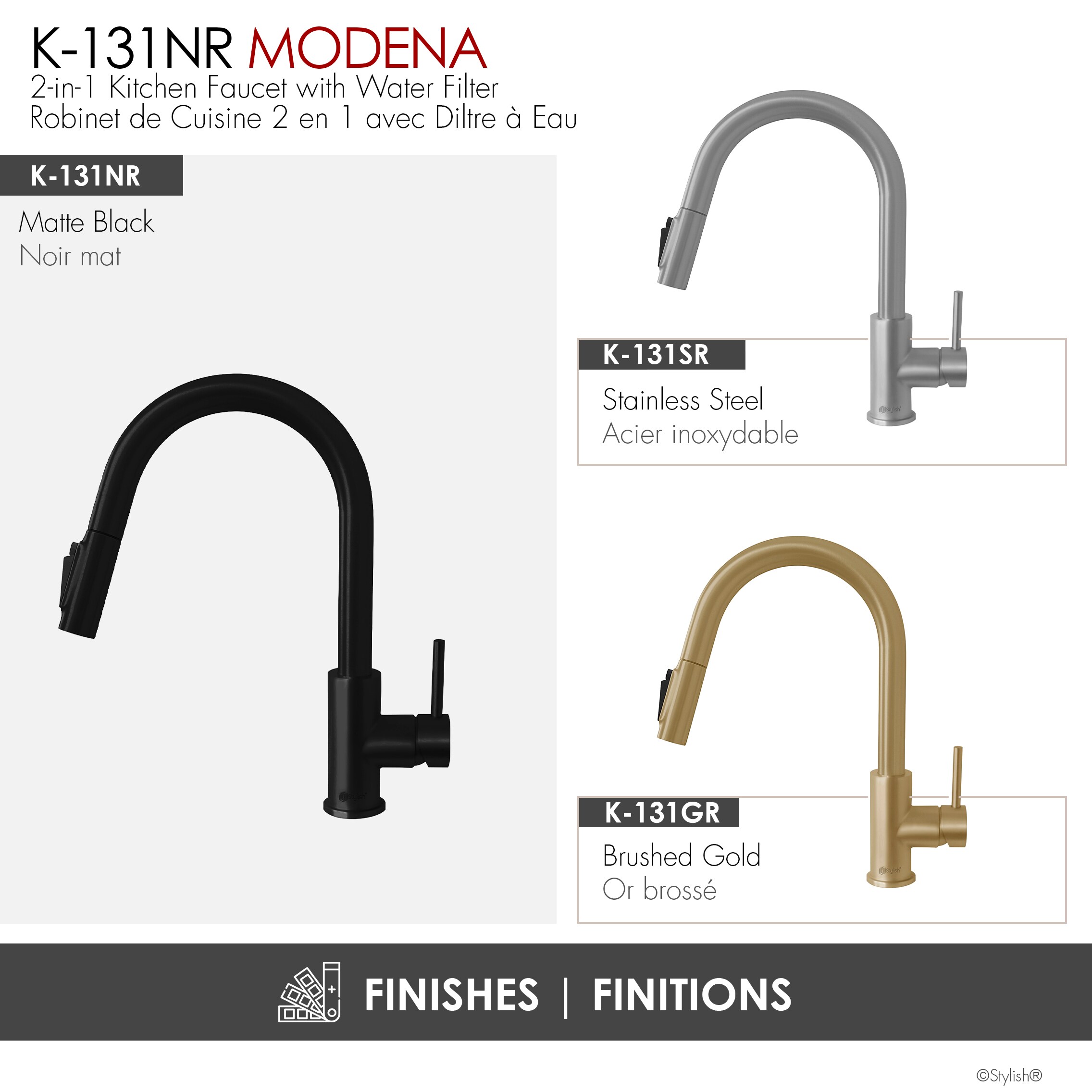 Stylish K-131NR Kitchen-Faucets - View #3