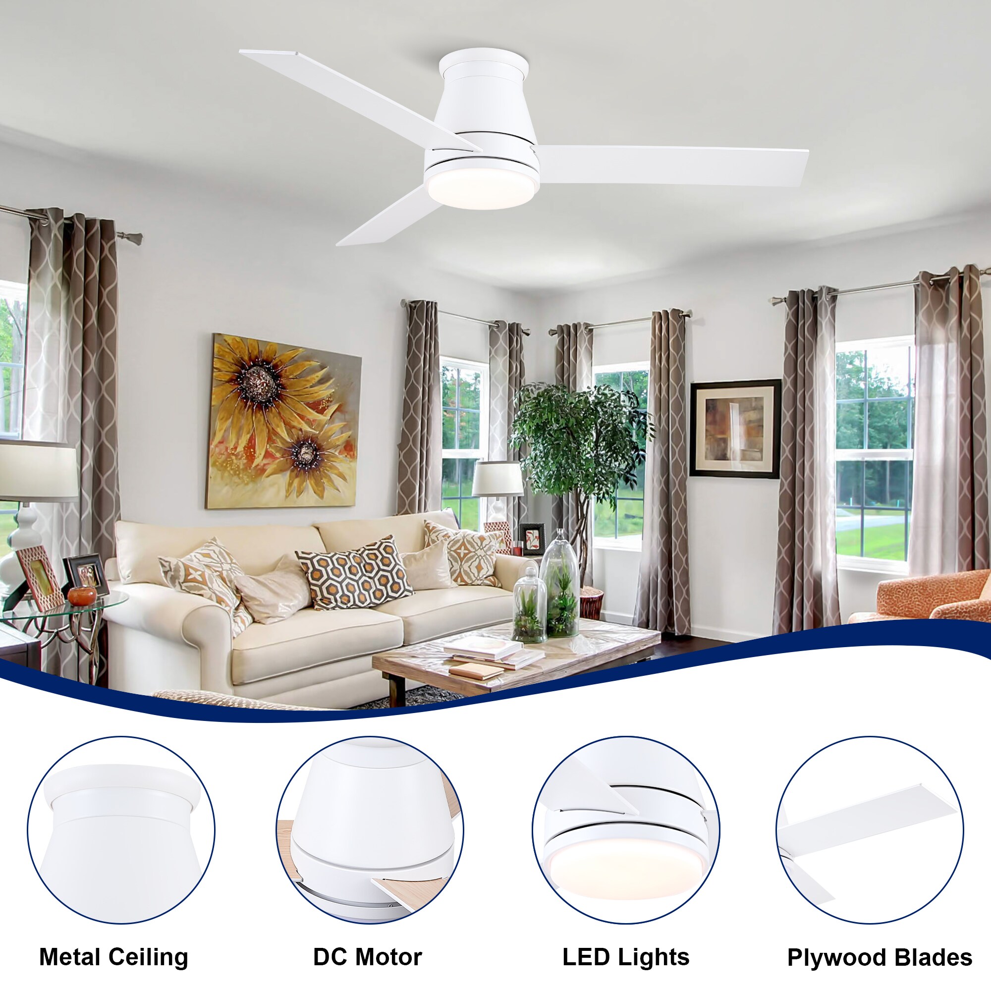 YUHAO LSDC1153WH482 Ceiling-Fans - View #4