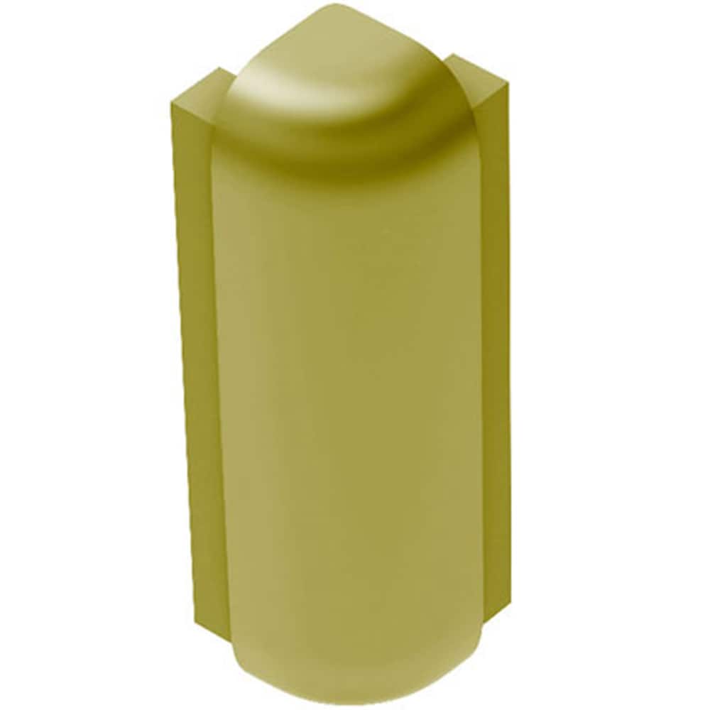 Schluter Systems E90RS100AM57 Rondec-Step 0.375-in W x 2.625-in L Satin brass anodized aluminum Aluminum Outside corner Tile Edge Trim