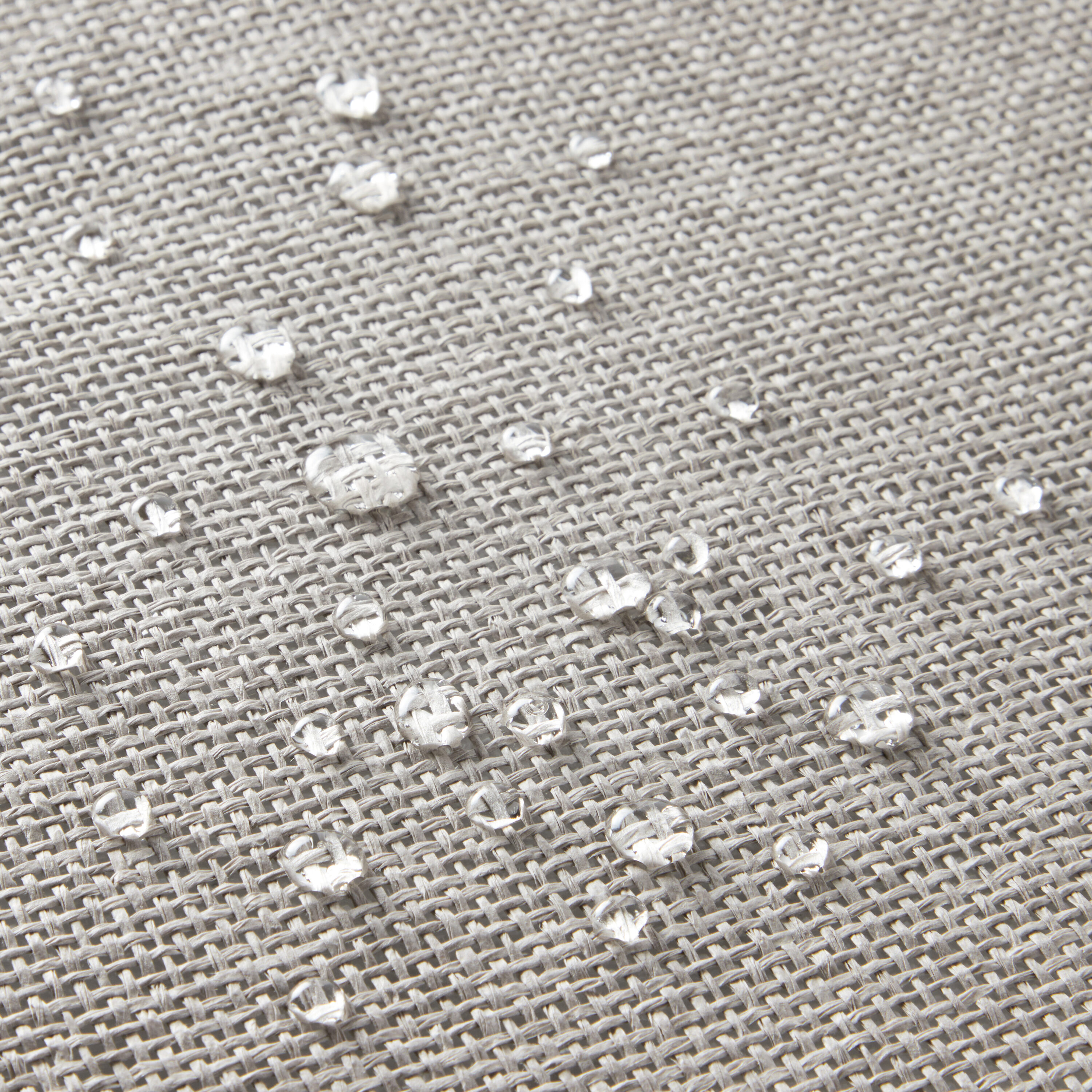 Gray Woven Water Resistant Round Paper Placemats Set of Six