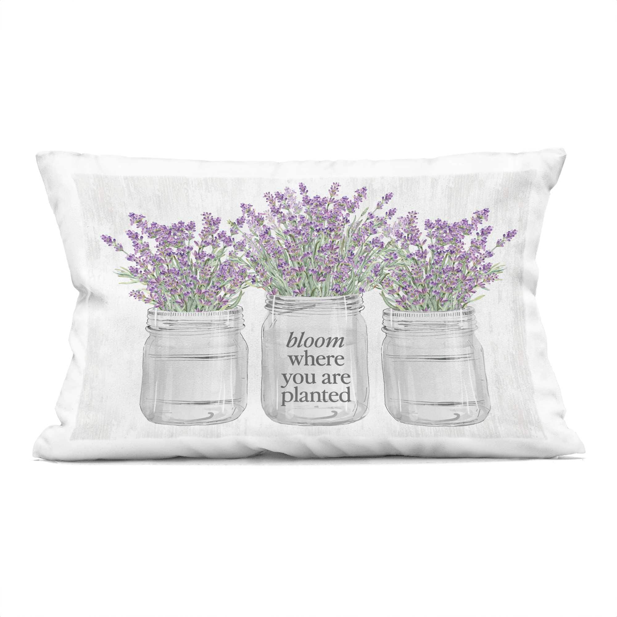 Stupell Industries PLQ-834-RCW-14X20 Where You're Planted Rustic Decorative Printed Throw Pillow design by Lettered and Lined 14 x 7 x 20