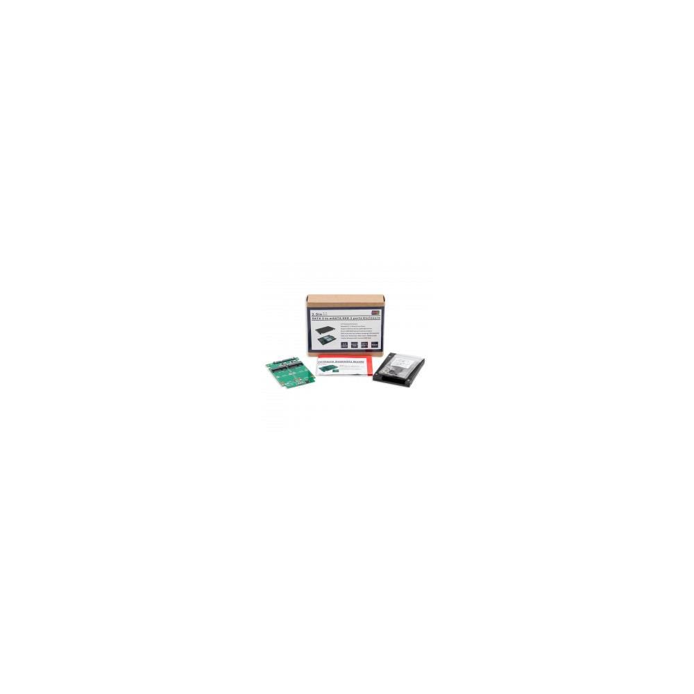 Syba RTL332540 SYBA SY-ADA40090 Dual mSATA SSD to SATA III RAID Enclosure with Complete Screw Set