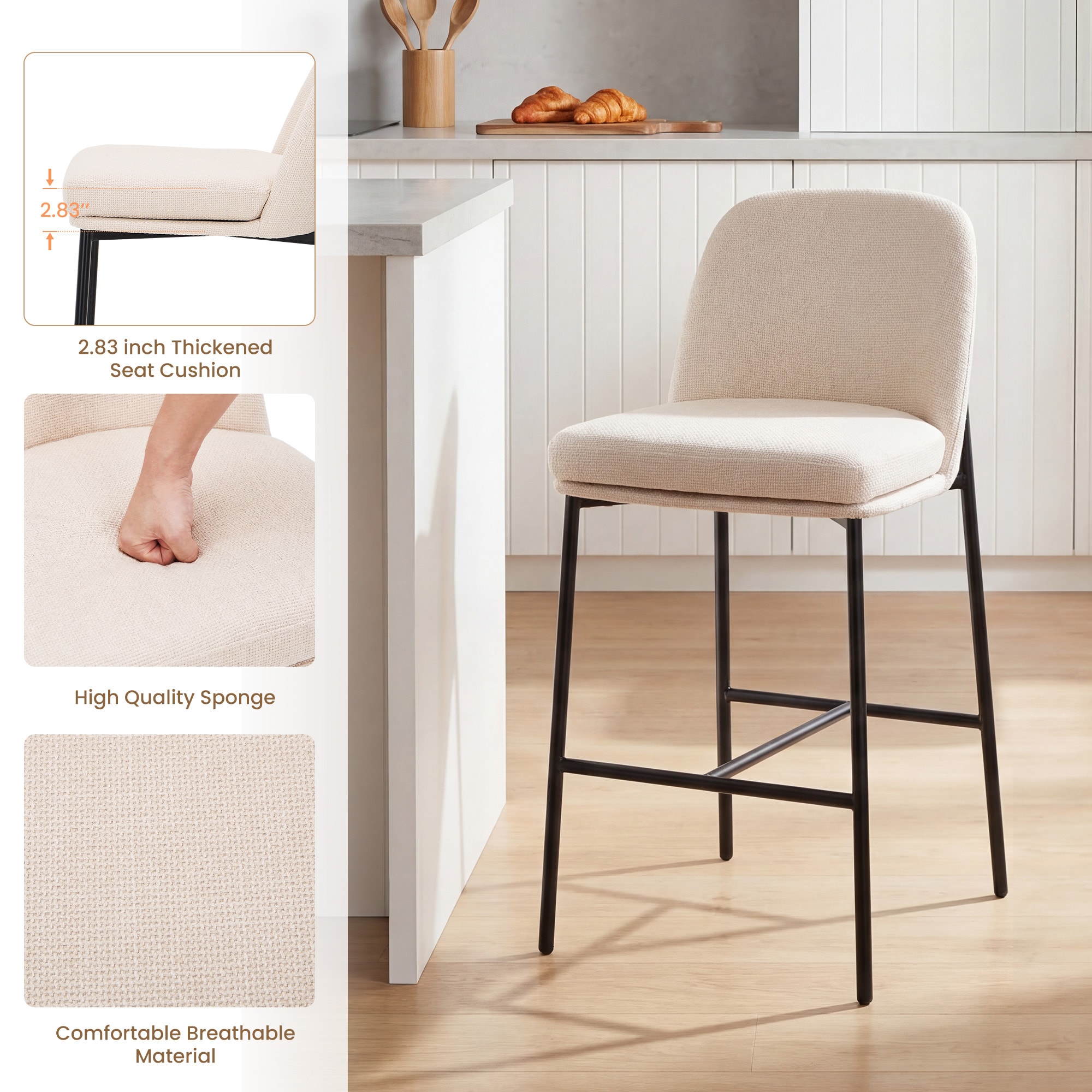 Colamy LS-6111-BE-FB-2B stools - View #4