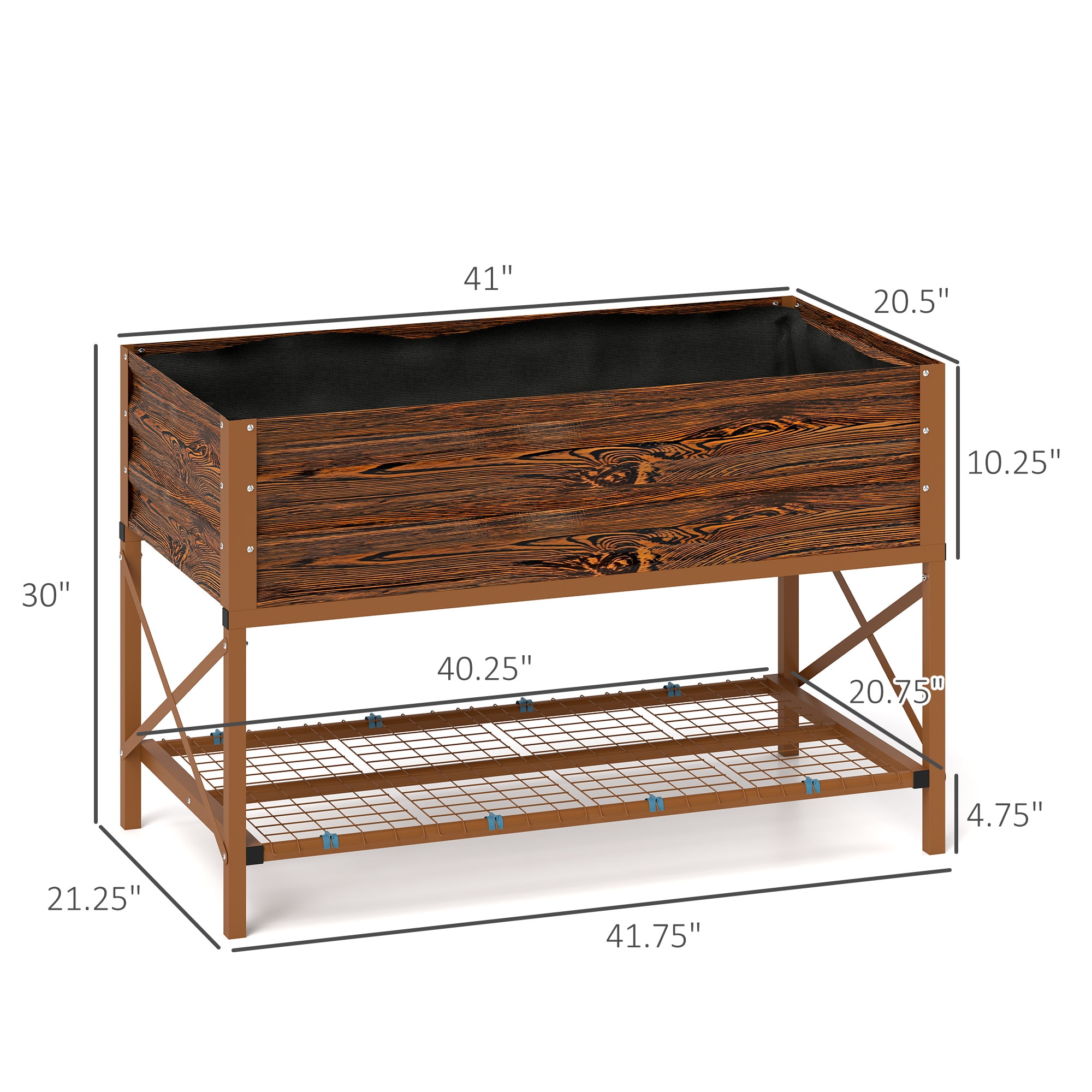 Outsunny 84H-032V00DR Raised-Planter-Boxes - View #3