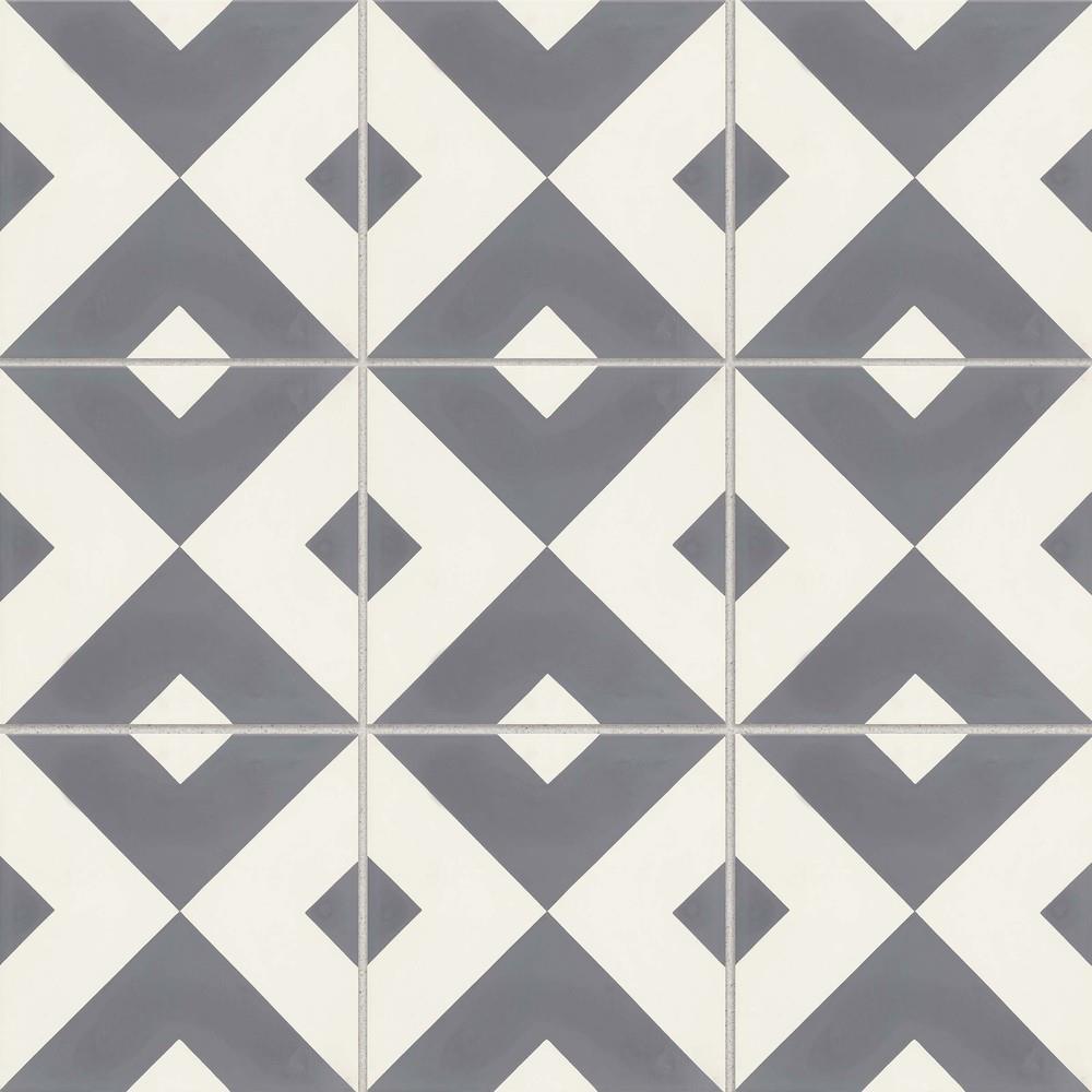 Bedrosians DECREMFRA88 Remy Frame 8-in x 8-in Matte Cement Encaustic Floor and Wall Tile (5.33-sq. ft/ Carton)