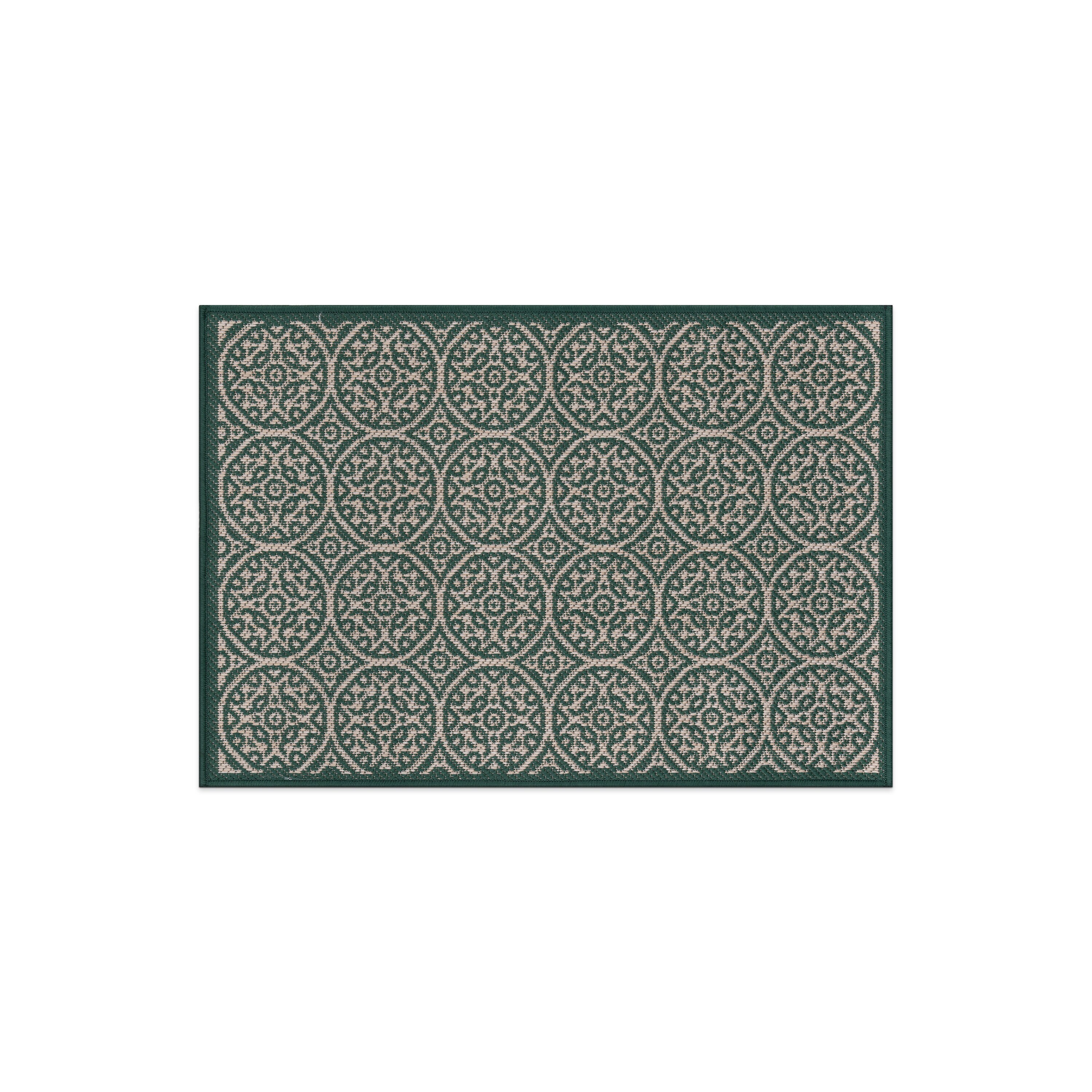 World Rug Gallery 121GREEN2X3 Summer 2 x 3 (ft) Loomed Polypropylene Green Rectangular Indoor/Outdoor Floral/Botanical Mid-Century Modern Area rug