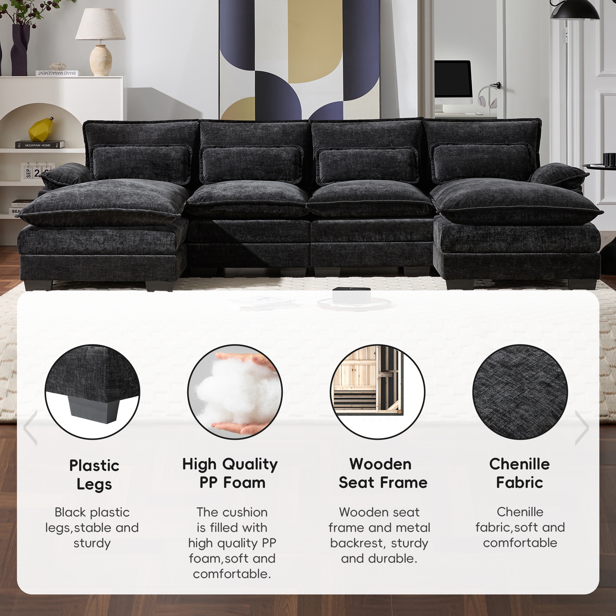 ModernLuxe N723S8004T Sofas-Loveseats - View #3